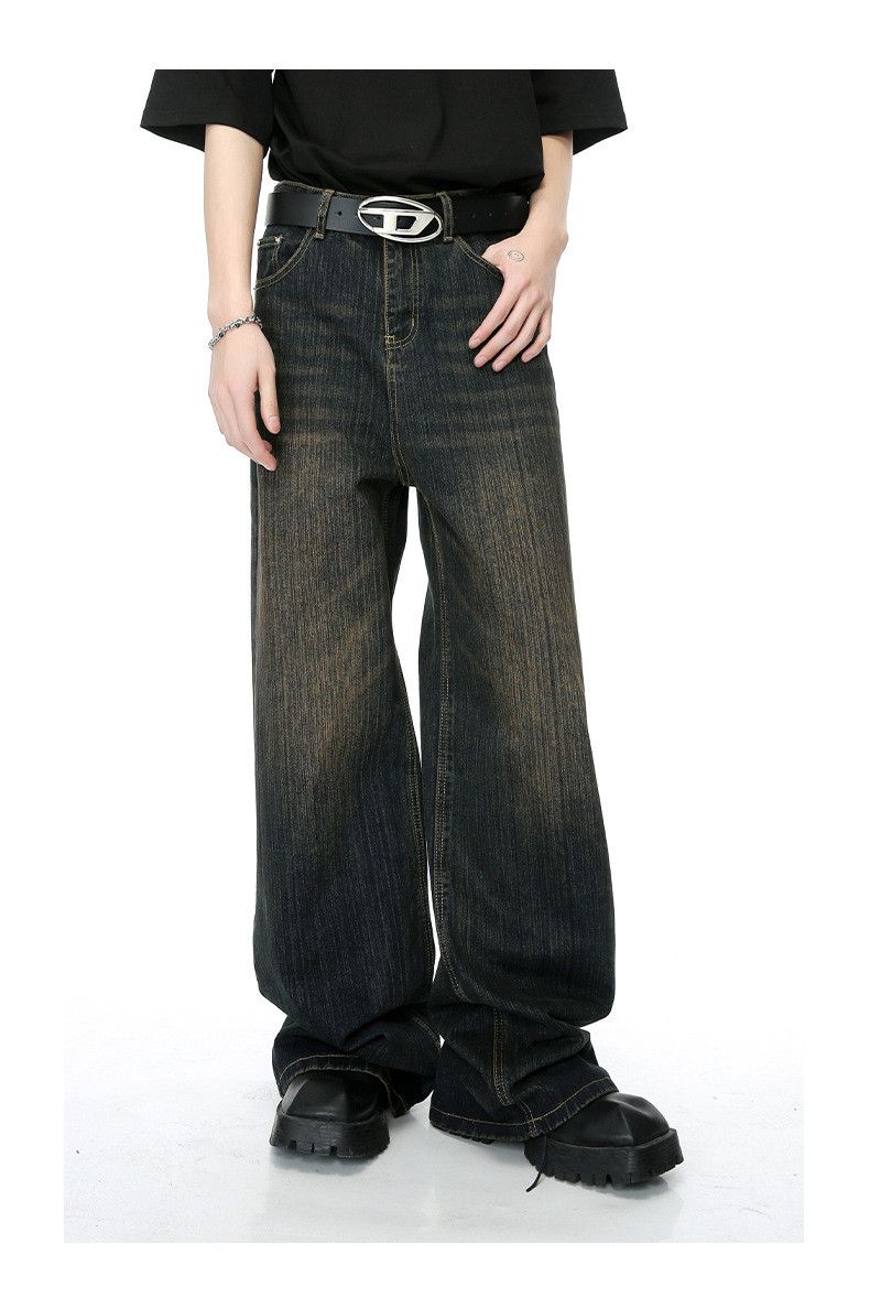 Japanese Brand Retro bamboo pattern distressed washed jeans Size US 32 / EU 48 - 2 Thumbnail