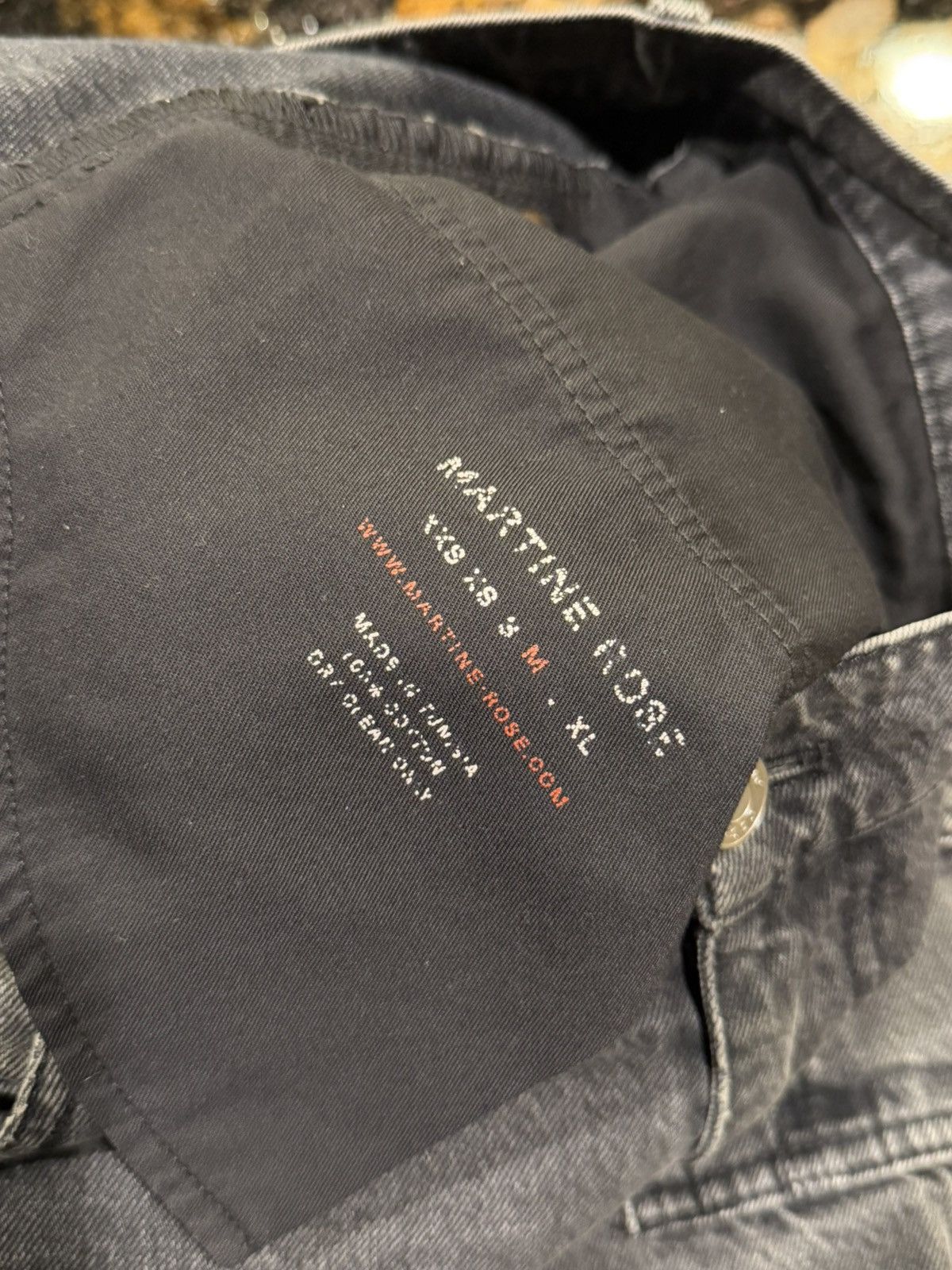 Martine Rose Martine Rose Dark Wash Gray Double Cargo Utility Denim Pants Size US 33 - 10 Thumbnail