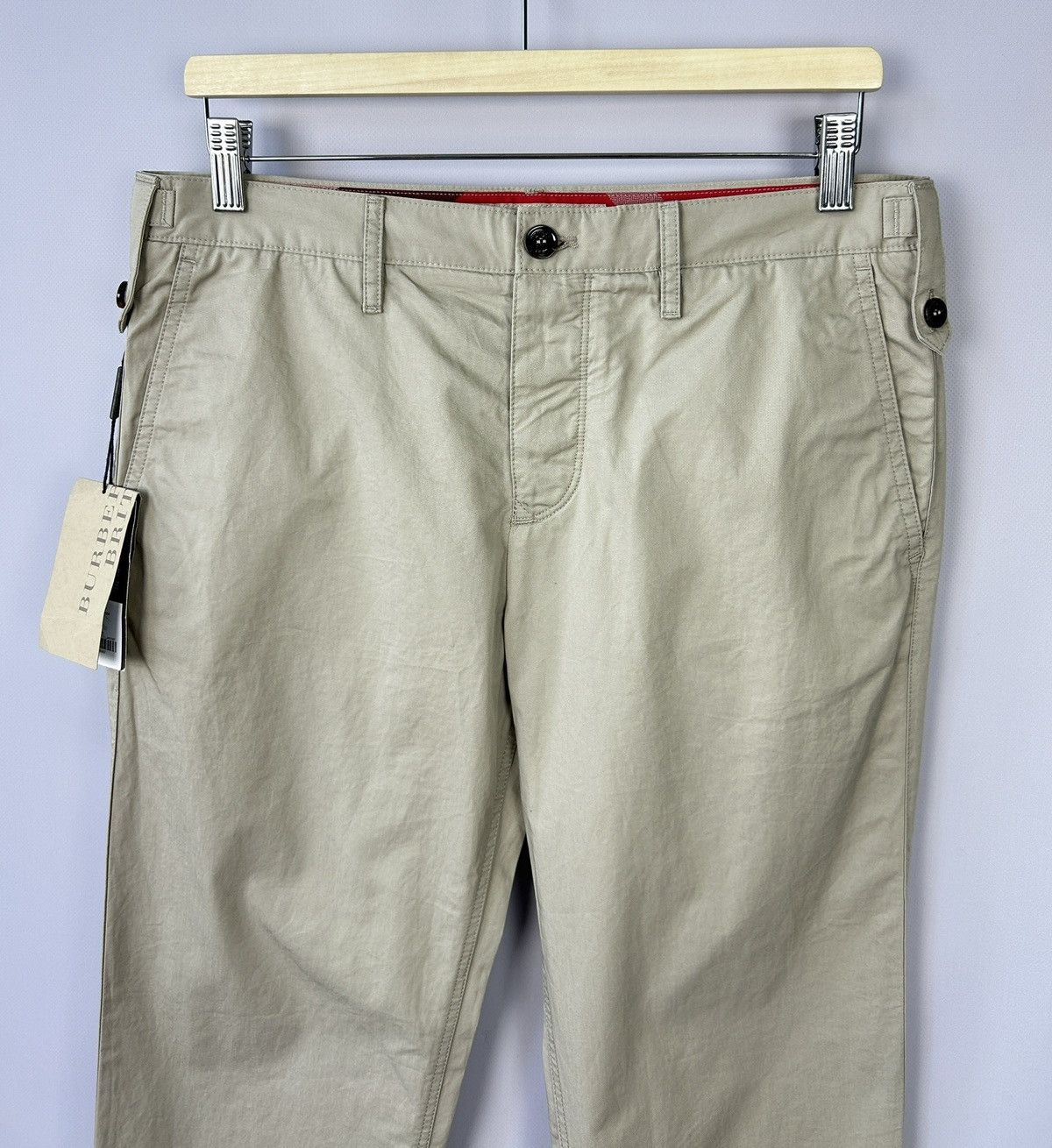 Burberry × Designer Burberry Brit Beige Chino Pants Trousers Sz W30 BNWT Luxury Size US 30 / EU 46 - 2 Thumbnail