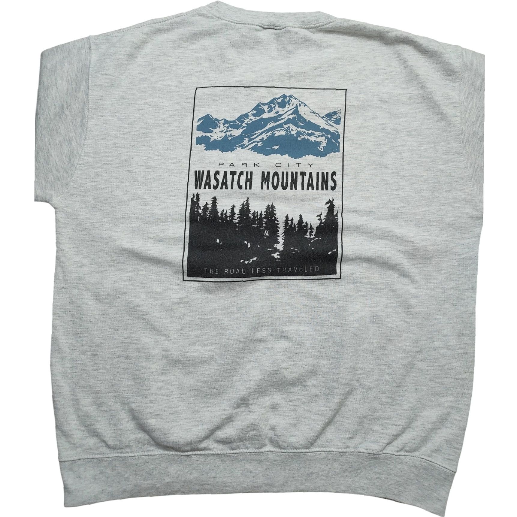 Vintage VINTAGE Park City Wasatch Utah XL Sweatshirt Prairie Mountain Gray Long Sleeve Pullover Graphic Print All Seasons Unisex Adults” Size US XL / EU 56 / 4 - 3 Thumbnail