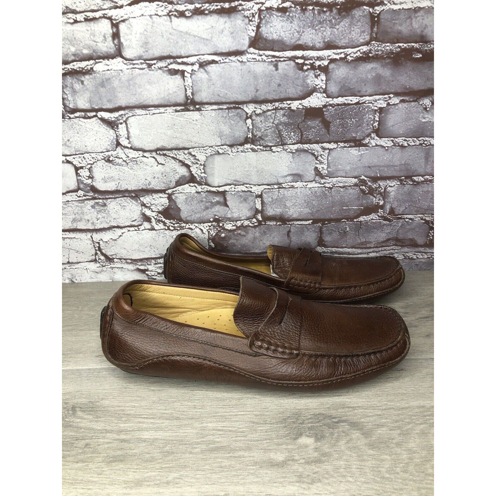 Mercanti Fiorentini Mercanti Fiorentini Relax Brown Leather Driving Penny Loafer Size US 13 / EU 46 - 13 Thumbnail