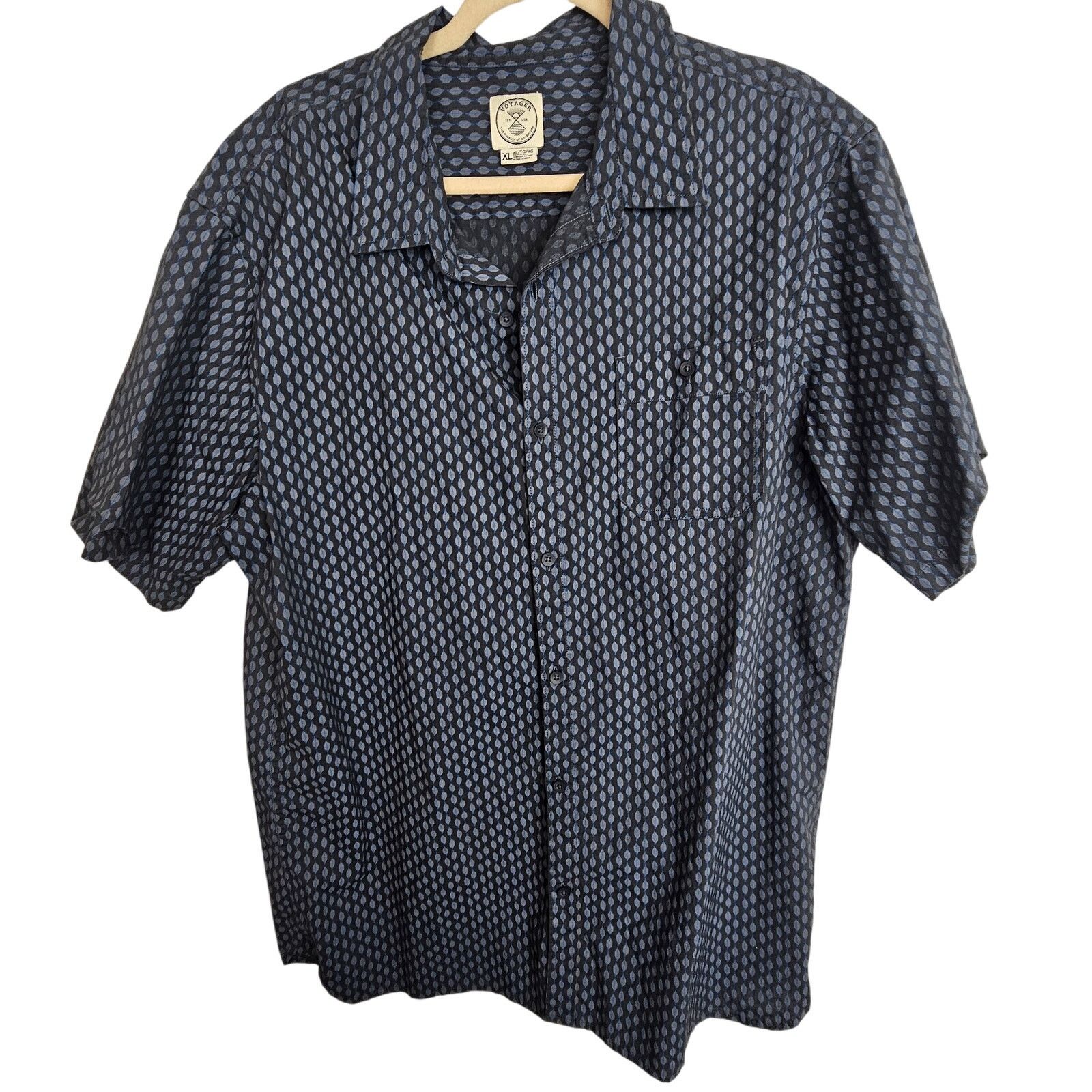 Voyage Voyager Mens Geometric Print Shirt XL Grunge Skater Casual Size US XL / EU 56 / 4 - 1 Thumbnail