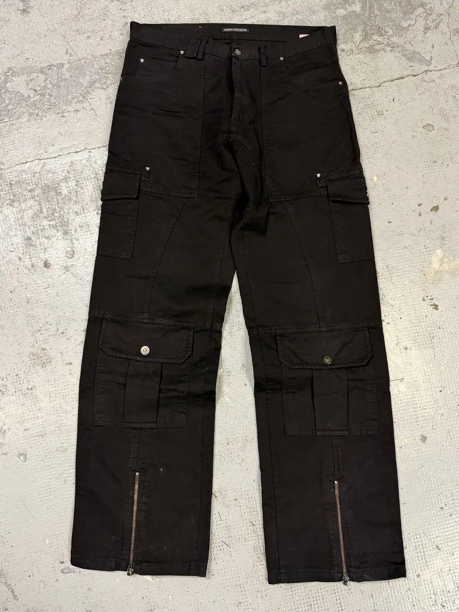 Versace AW2003 Versace Black Utility Cargo Pants Size US 33 - 4 Thumbnail