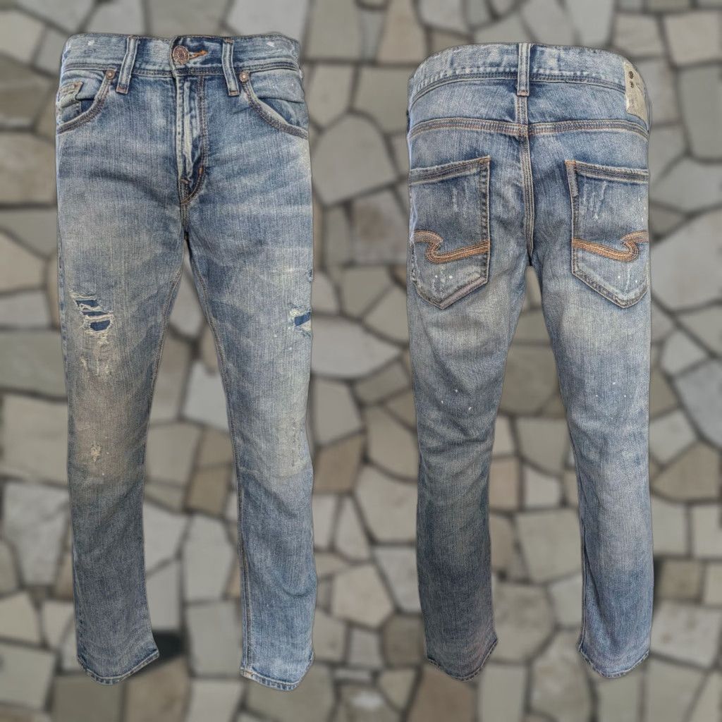 Silver Jeans Co. Silver Jeans Co. Eddie Jeans W31 L32 Blue Denim Relaxed Fit Straight Leg Mens XS? Size US 31 - 1 Thumbnail