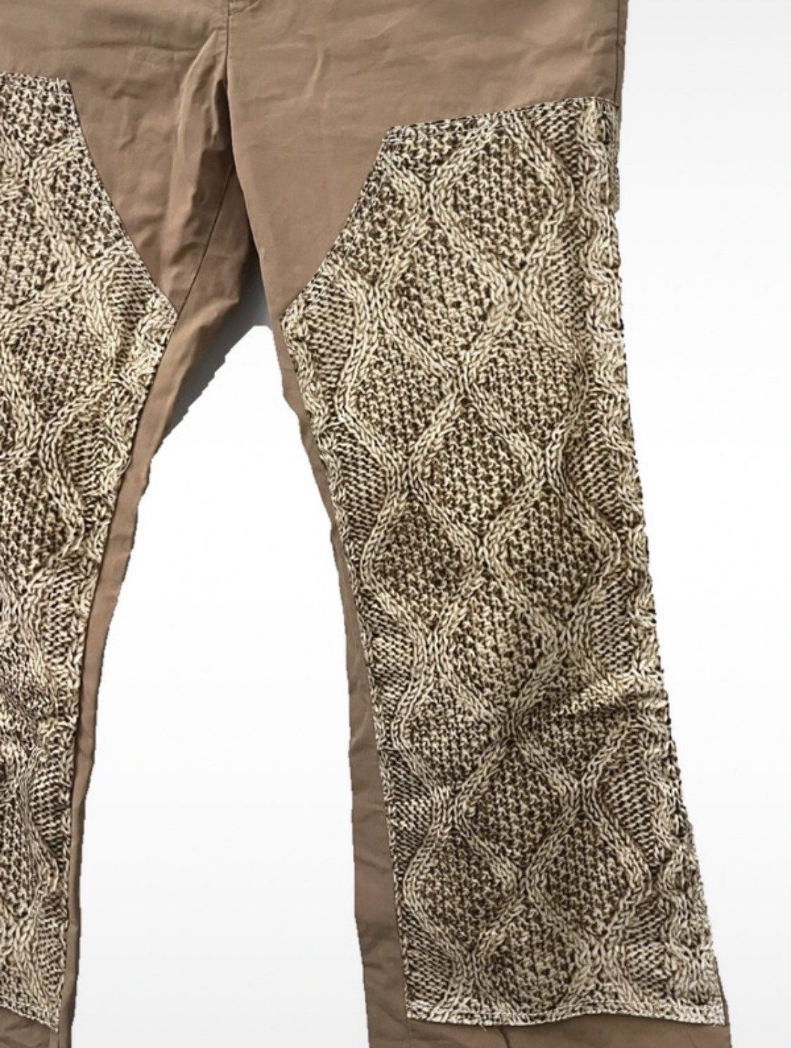 Junya Watanabe Junya Watanabe Snake Print Brown Flared Low Waist Trousers Size 31" - 3 Thumbnail