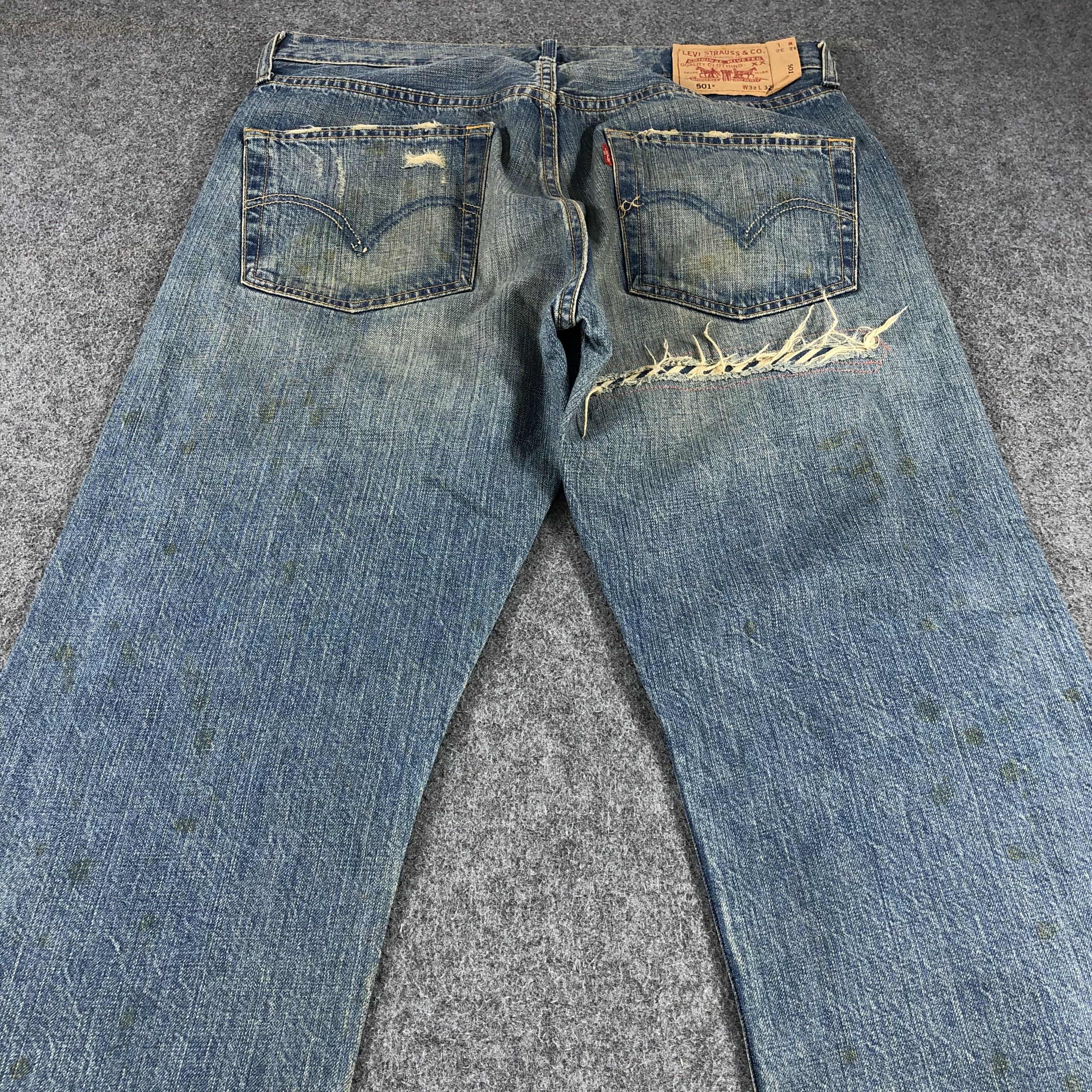 Levi's × Vintage Vintage 90s Distress Levis 501 Jeans-JM894 Size US 33 - 4 Thumbnail