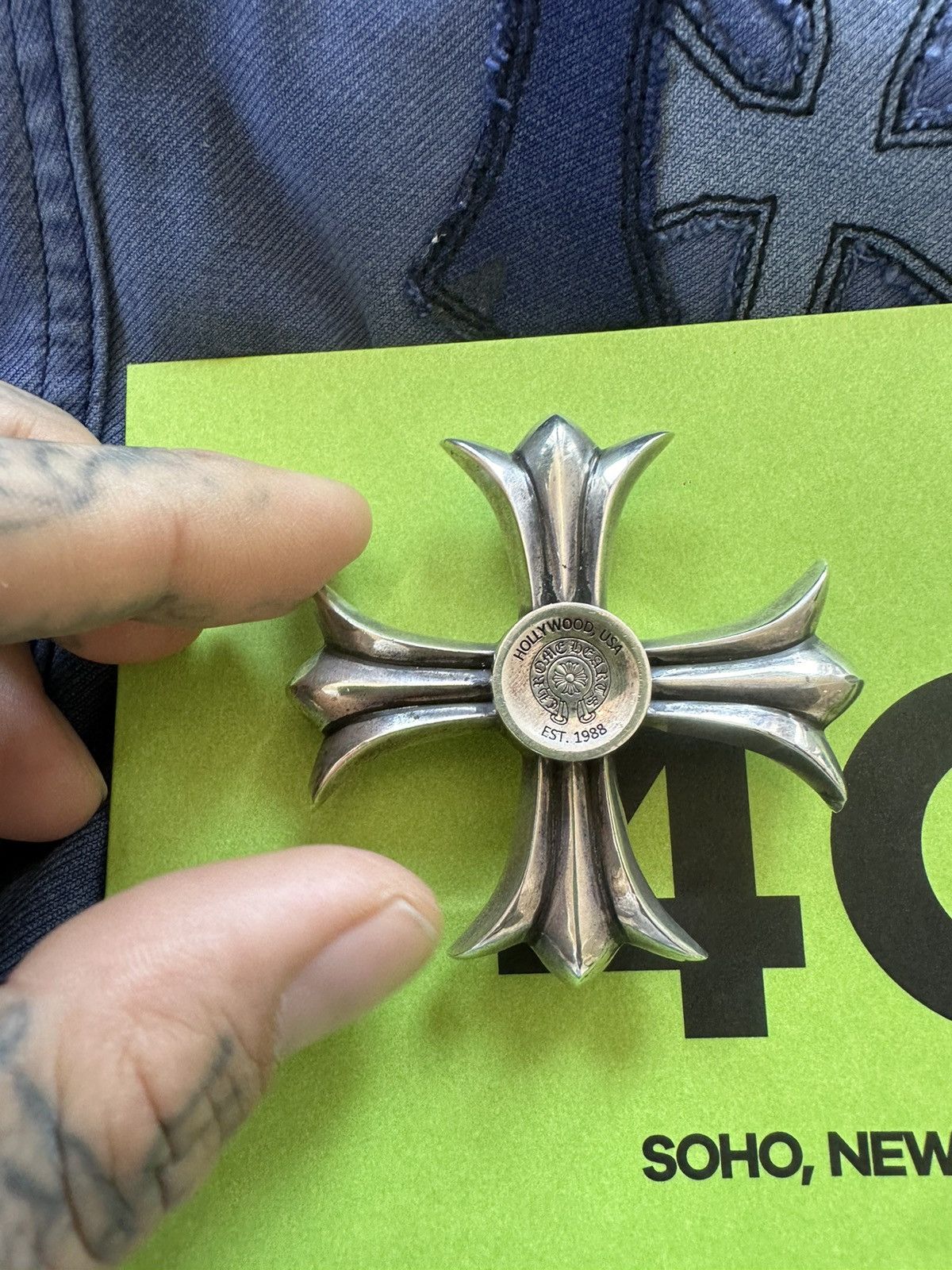 Chrome Hearts Chrome Hearts Cross Plus SOLID SILVER FIDGET SPINNER Size ONE SIZE - 10 Thumbnail