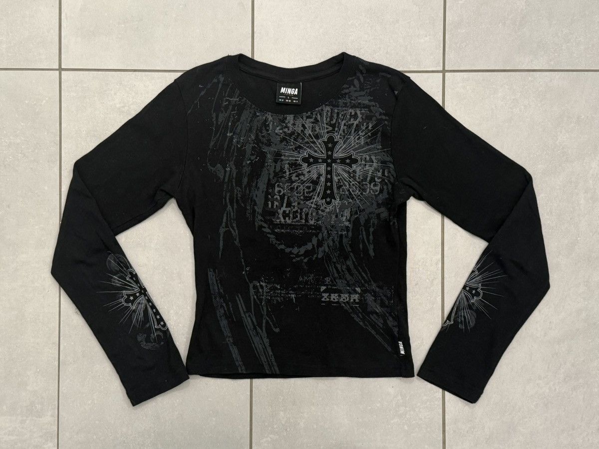 Minga London Cross Me Black Graphic Top Size M / US 6-8 / IT 42-44 - 1 Thumbnail