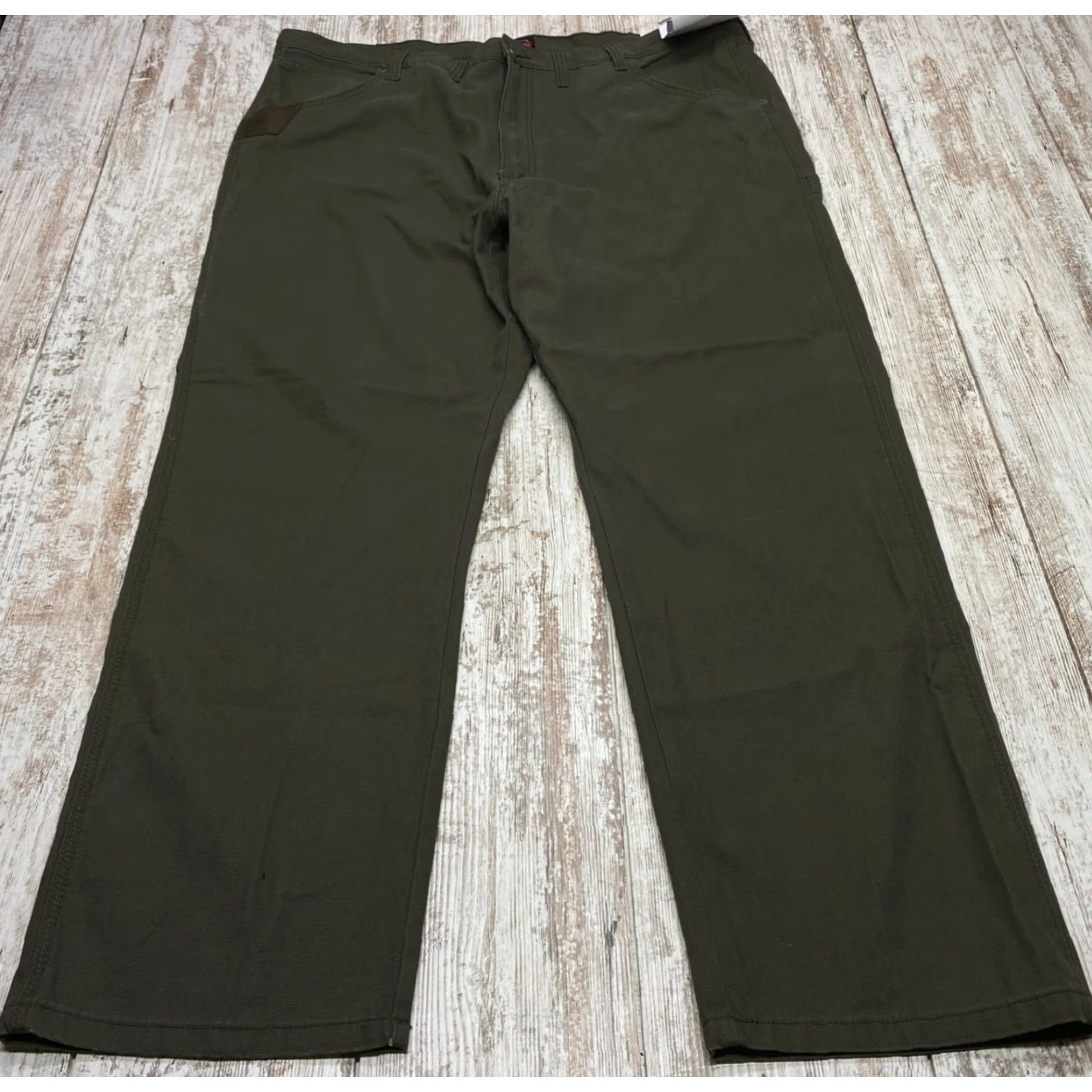 Wrangler VINTAGE Wrangler Workwear Utility Pant 42x30 Olive Relaxed Fit Pockets Canvas NEW Size US 42 / EU 58 - 2 Thumbnail
