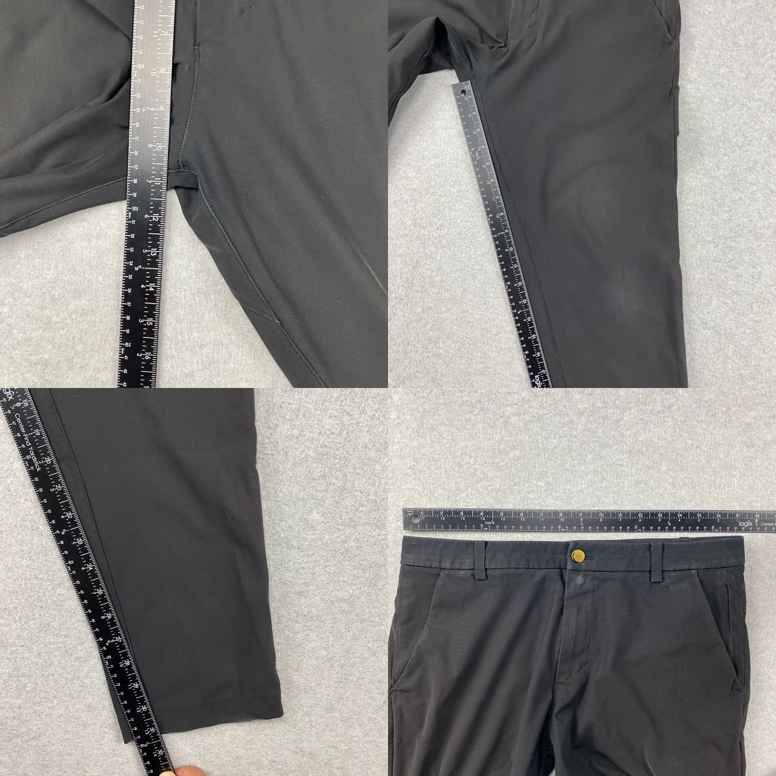 Lululemon Lululemon Pants Mens 33 Black Flat Front Tapered Chino Pockets Golf Performance Modern Casual Seasonal Materials Polyester Elastane Breathable Nos Size US 33 - 8 Thumbnail