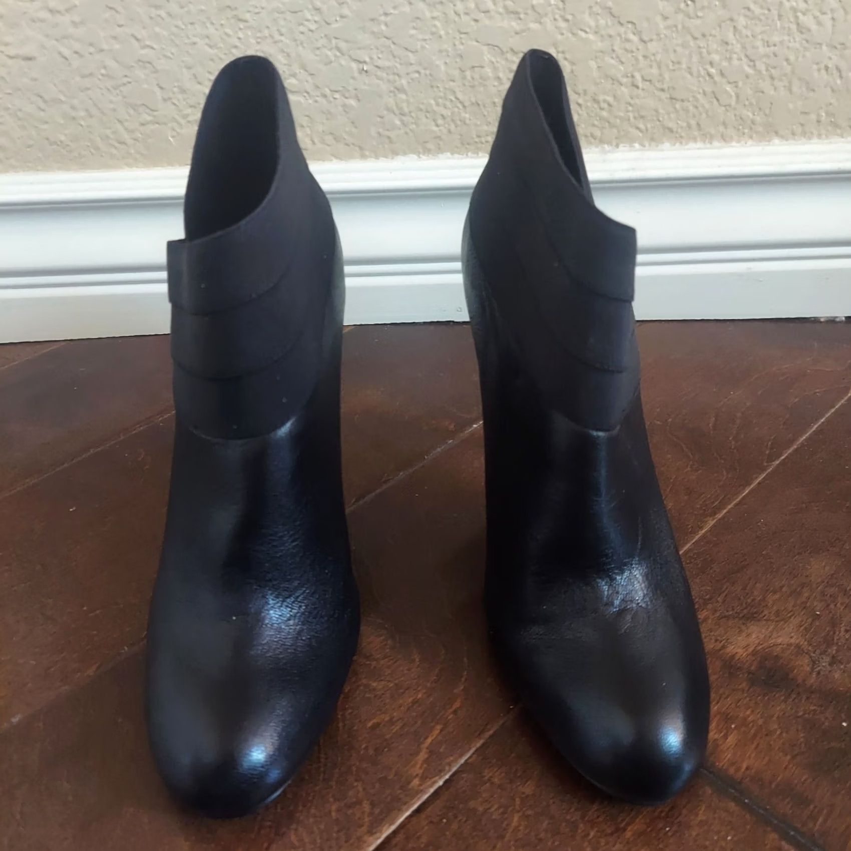 Calvin Klein Calvin Klein Women's Black Hadrian Booties Heels Pump - 6.5M - Black - BM - Slip On - Patent Leather - M - Solid - Booties - Women Size US 7 / IT 37 - 2 Thumbnail