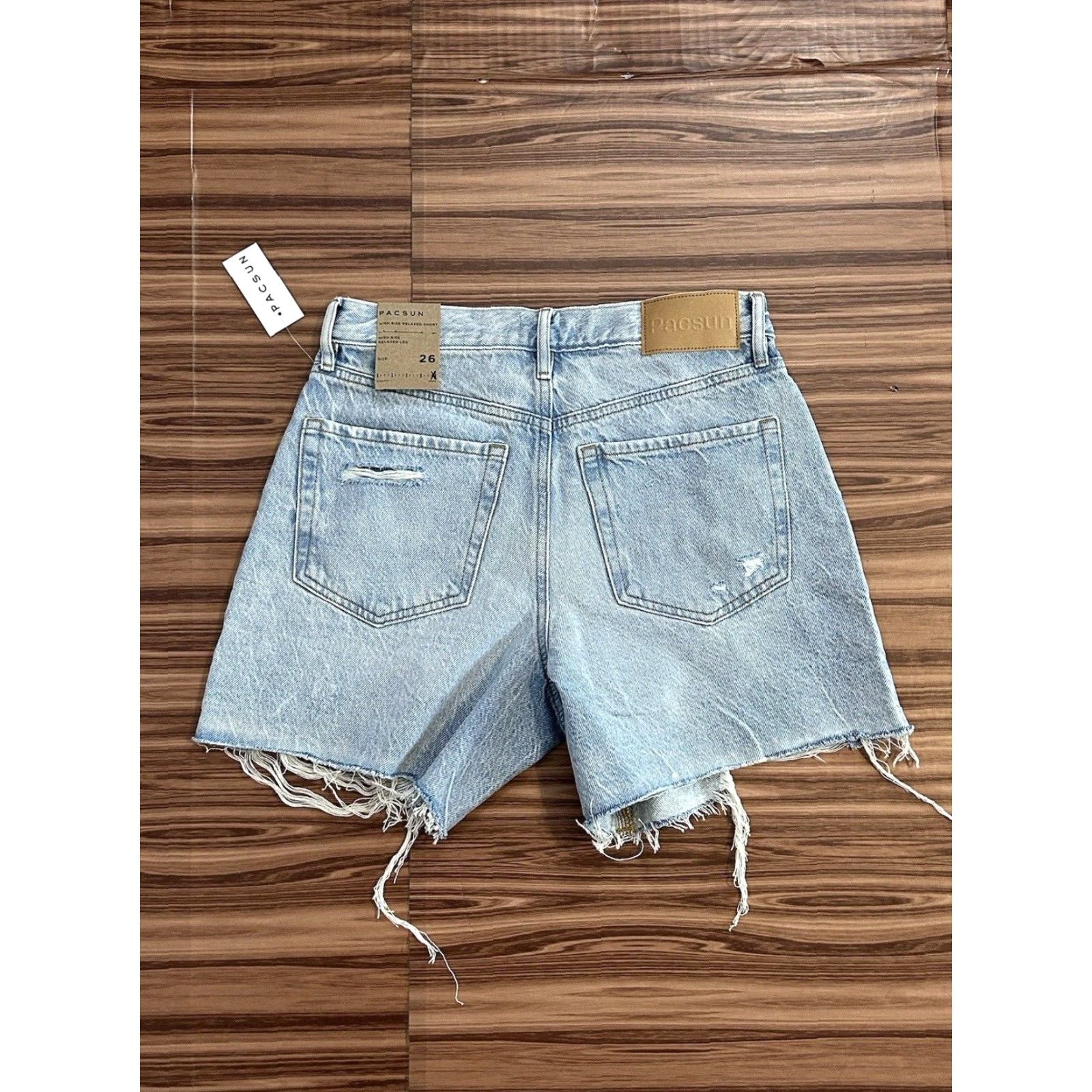 Pacsun NWT PacSun Womens High Rise Relaxed Shorts Button Fly Blue Size 26 Regular Womens Size 26" / US 2 / IT 38 - 2 Thumbnail