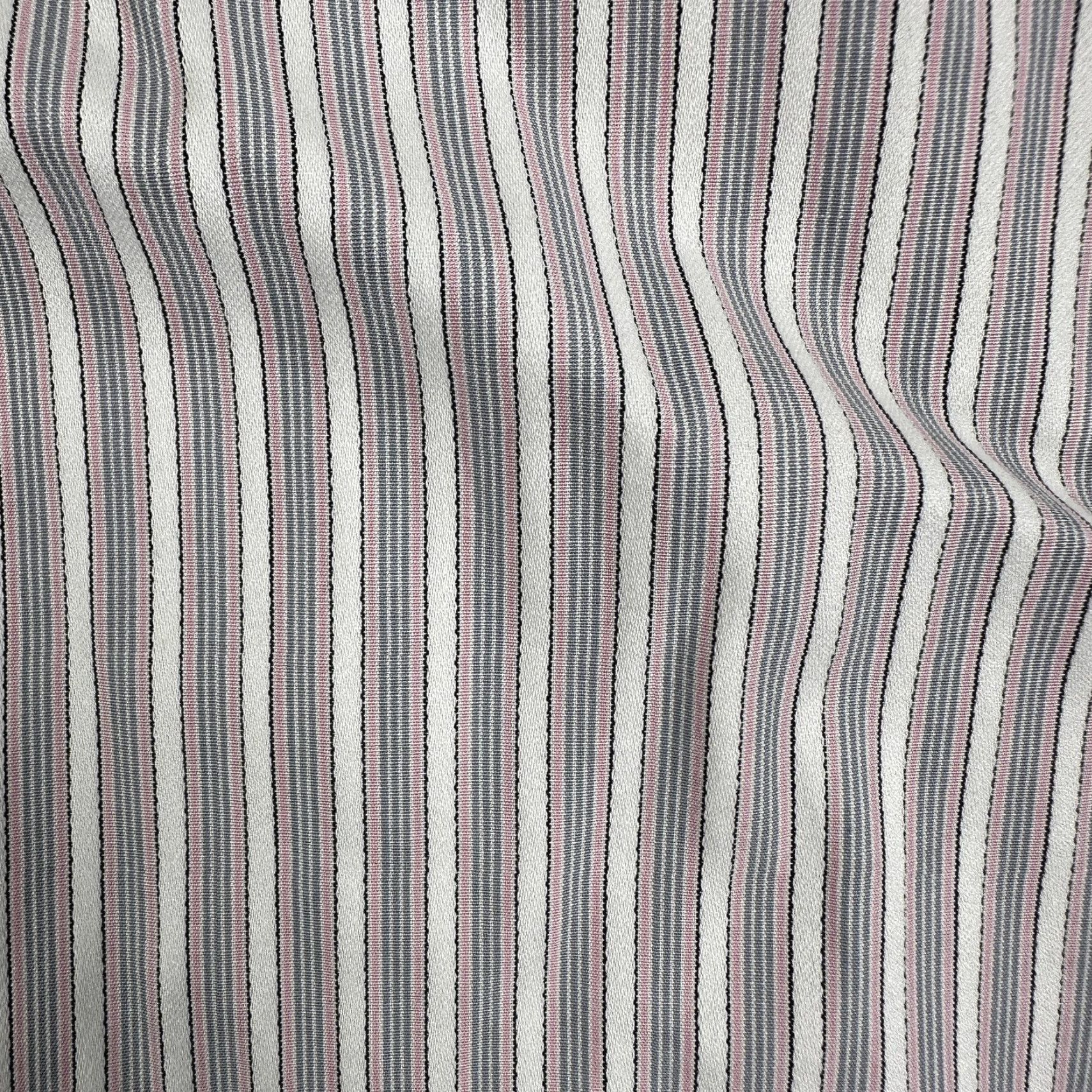Ermenegildo Zegna Ermenegildo Zegna Dress Shirt Mens 41/16 Gray Stripe Spread Collar Long Sleeve Size 42R - 6 Thumbnail