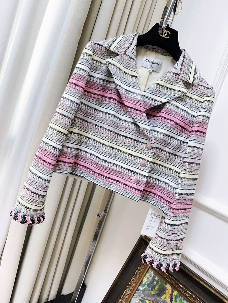Chanel Chanel 24S colorful striped short lapel jacket Size S / US 4 / IT 40 - 1 Thumbnail