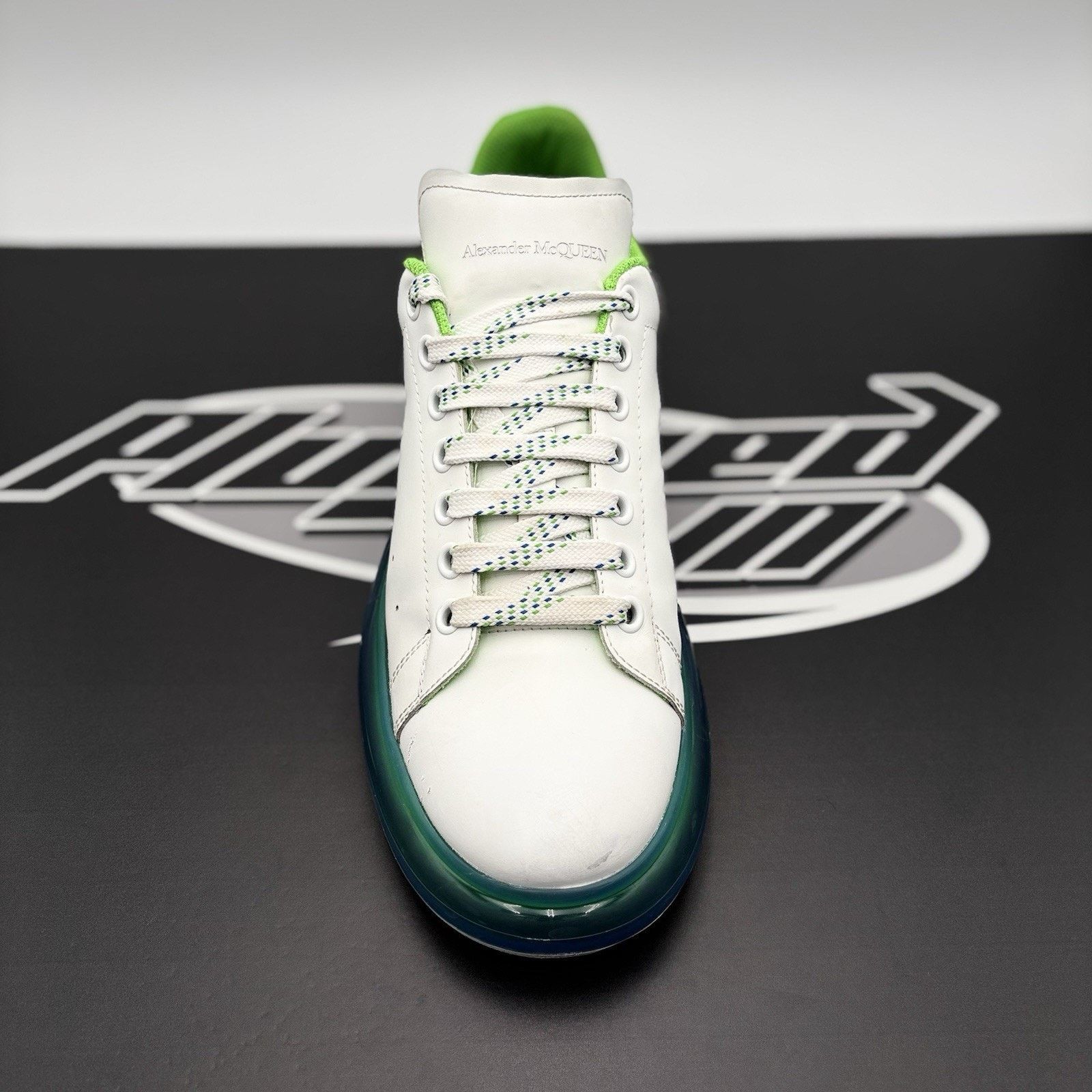 Alexander McQueen Alexander McQueen ' Transparent Sole White, Lime ' Size US 12 / EU 45 - 5 Thumbnail