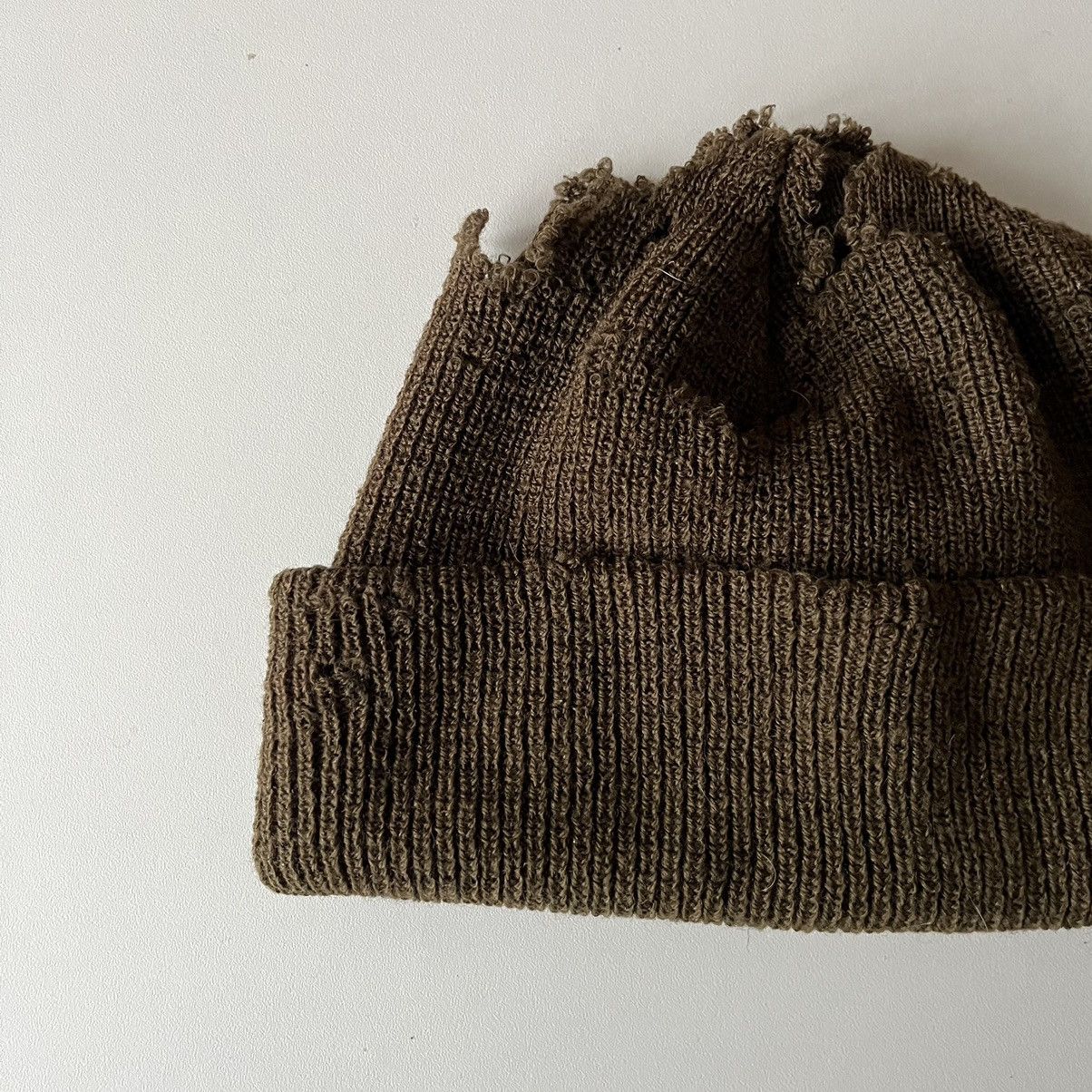 Other Vintage 40s WWII US Army Military Knit Wool beanie hat Size ONE SIZE - 4 Thumbnail