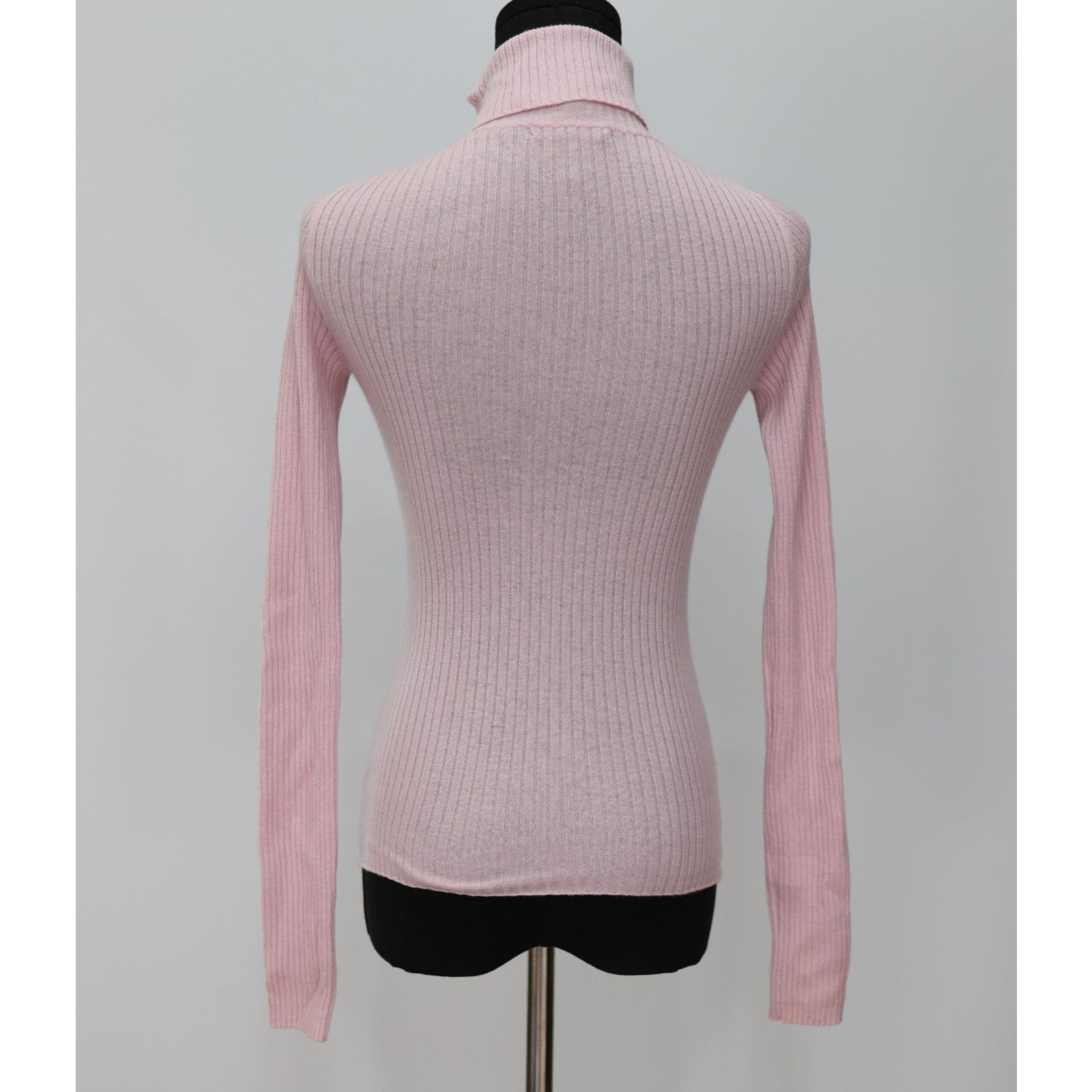 Bergdorf Goodman BERGDORF GOODMAN Pure Cashmere Ribbed Turtle Sweater Sz S Size S / US 4 / IT 40 - 4 Thumbnail