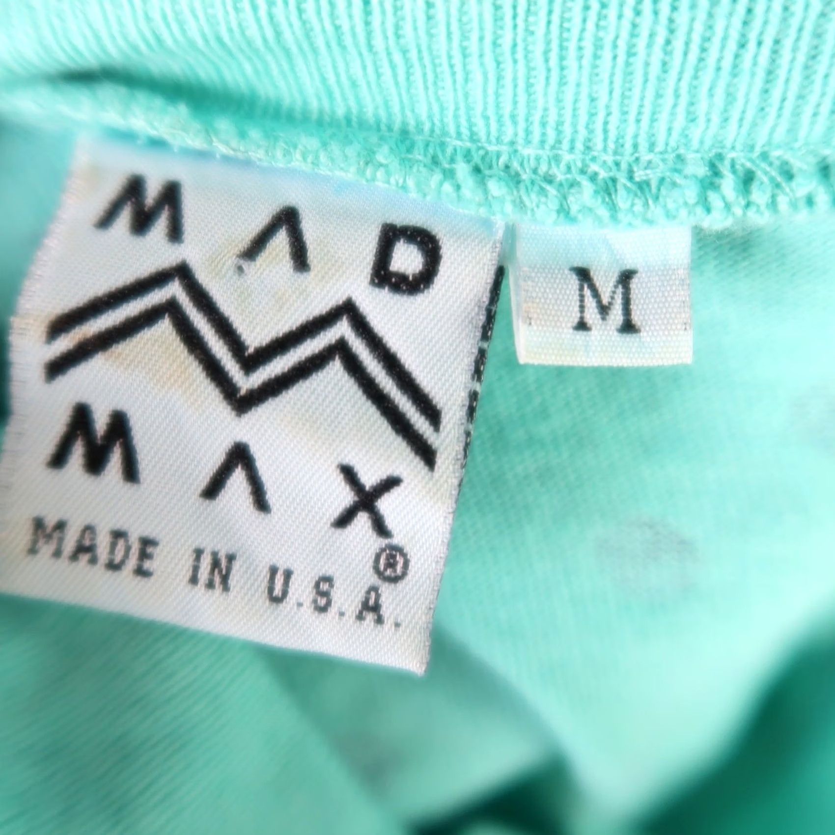 Vintage VINTAGE 90s Mad Max Turquoise Blue Navy Polka Dot Long Sleeve Tee M Women T-Shirt 100% Cotton Size M / US 6-8 / IT 42-44 - 5 Thumbnail