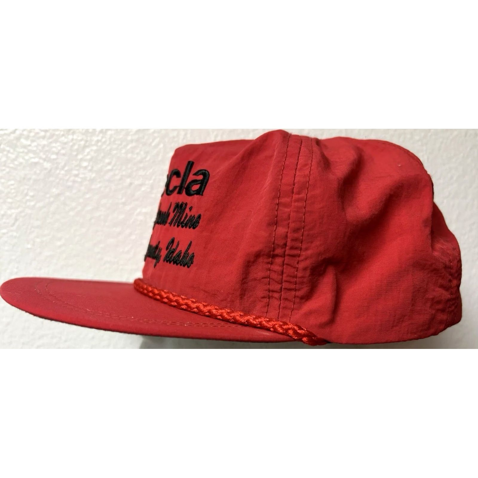Imperial VINTAGE Imperial Hecla Mining Grouse Creek Mine Custer County Idaho Hat Baseball Cap One Size Red 80s Mens Size ONE SIZE - 4 Thumbnail