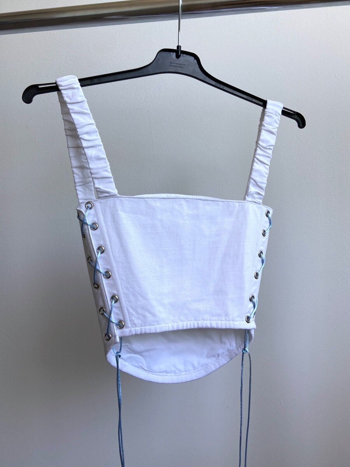 Handmade Handmade 90s Baby White Women's Tank Crop Top Corset Size S / US 4 / IT 40 - 7 Thumbnail