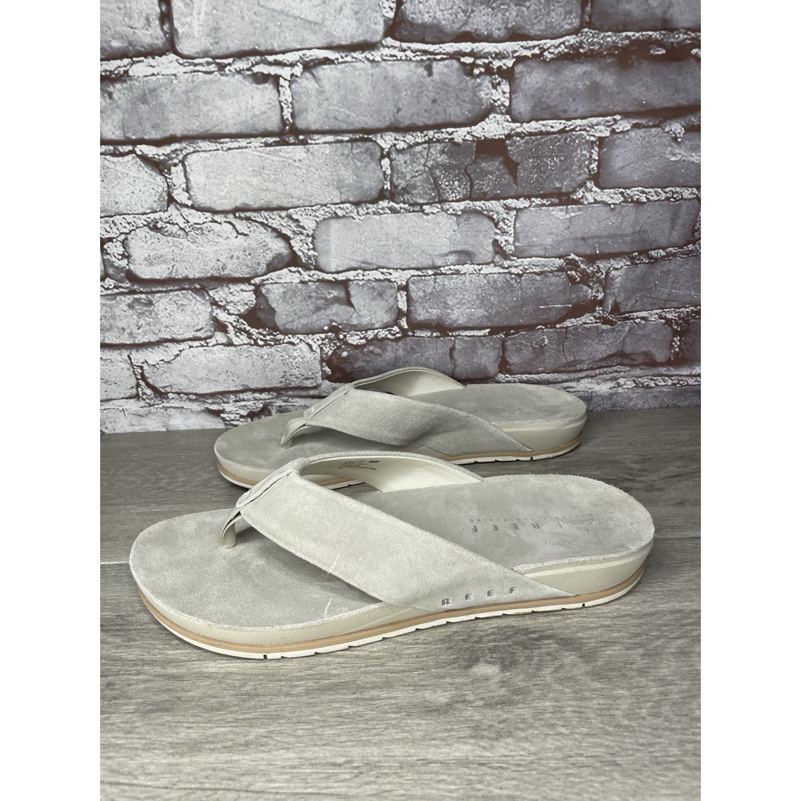 REEF REEF OJAI Gray Suede Leather Cushion Comfort FlipFlops Sanda Size US 12 / EU 45 - 4 Thumbnail