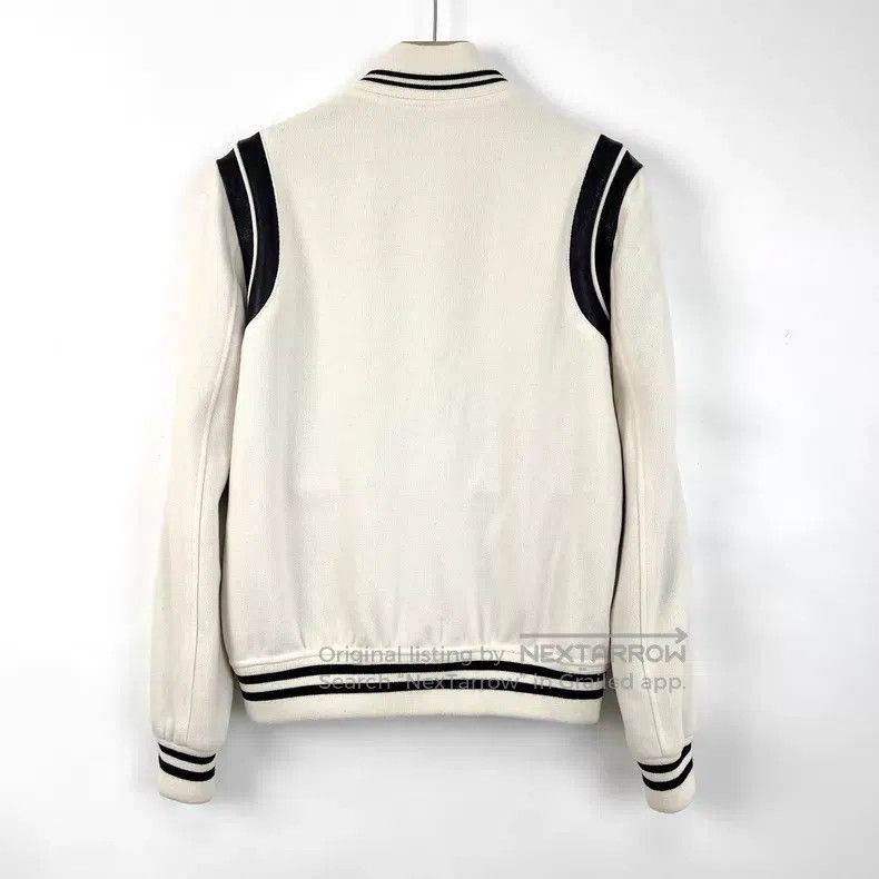 Saint Laurent Paris Saint Laurent Paris Beige Striped Single Breasted Casual L Size US M / EU 48-50 / 2 - 2 Thumbnail