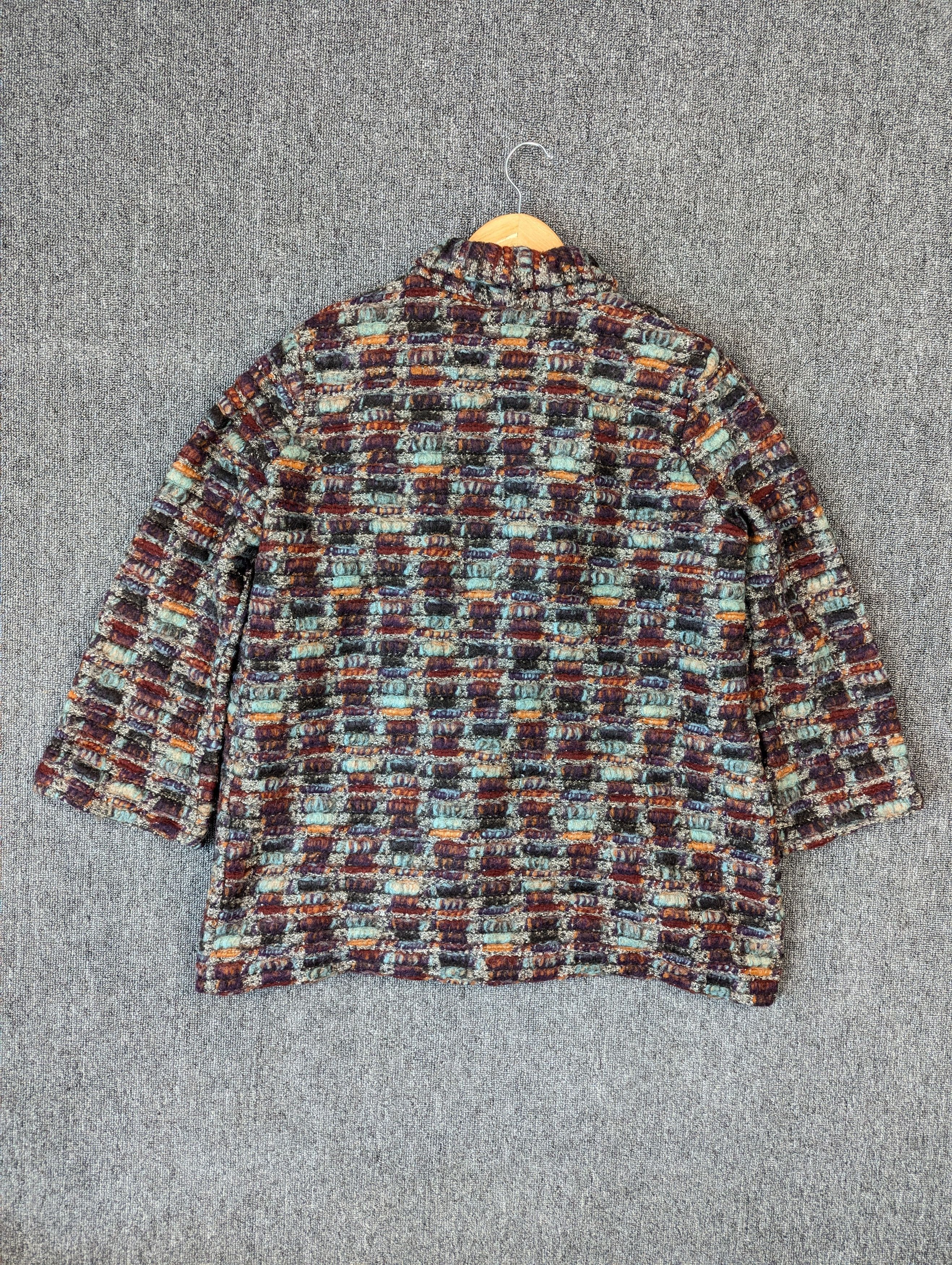 Japanese Brand Vintage Yumiko Original Handwoven Cardigan Jacket Size US M / EU 48-50 / 2 - 11 Thumbnail