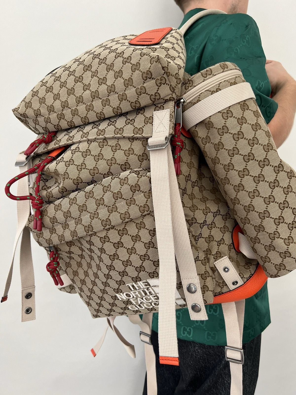 Gucci × The North Face 🔥SUPER RARE🔥GG Canvas Large Backpack Size ONE SIZE - 2 Thumbnail