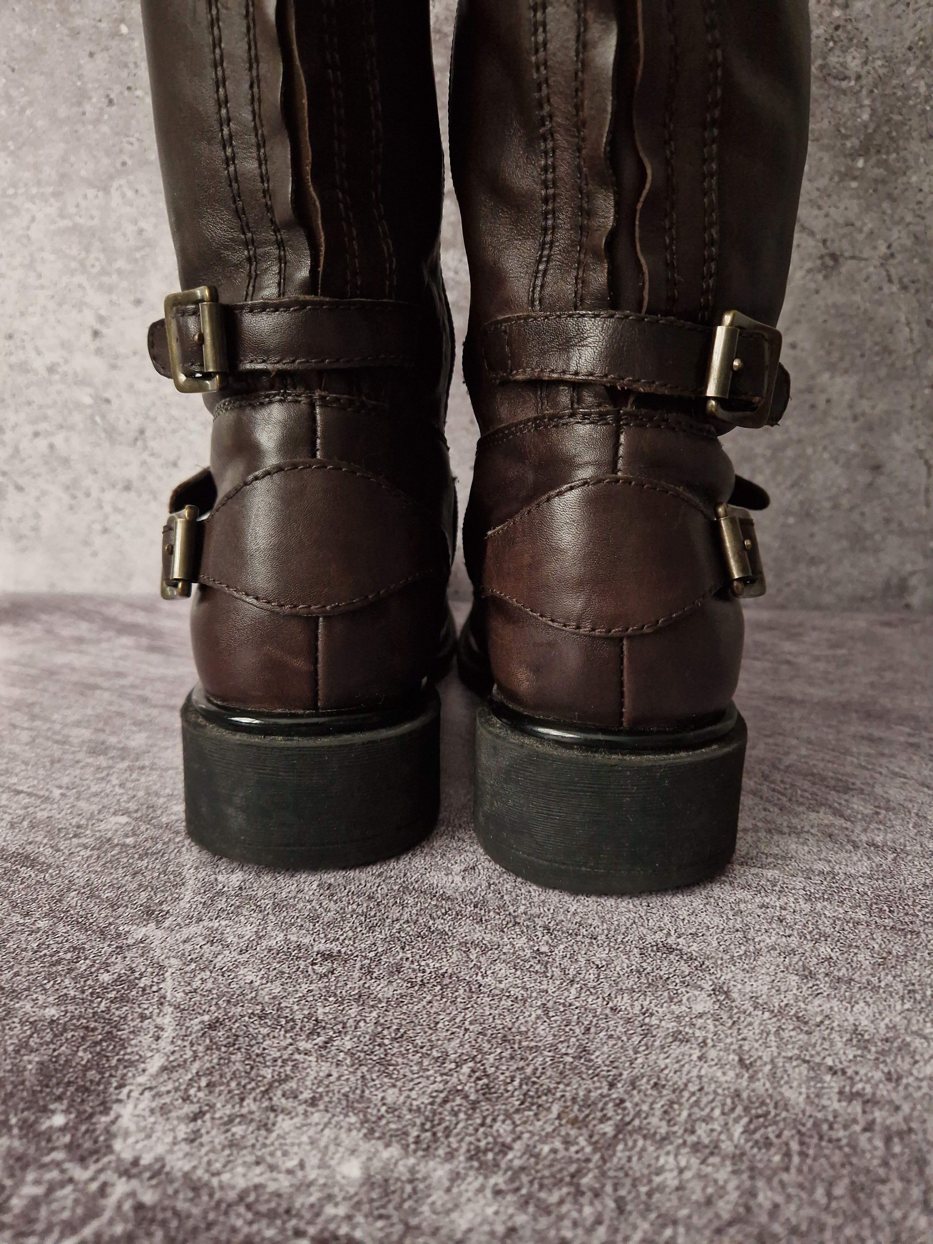 If Six Was Nine Genuine leather moto boxing high brown japan style boots Size US 10 / IT 40 - 7 Thumbnail