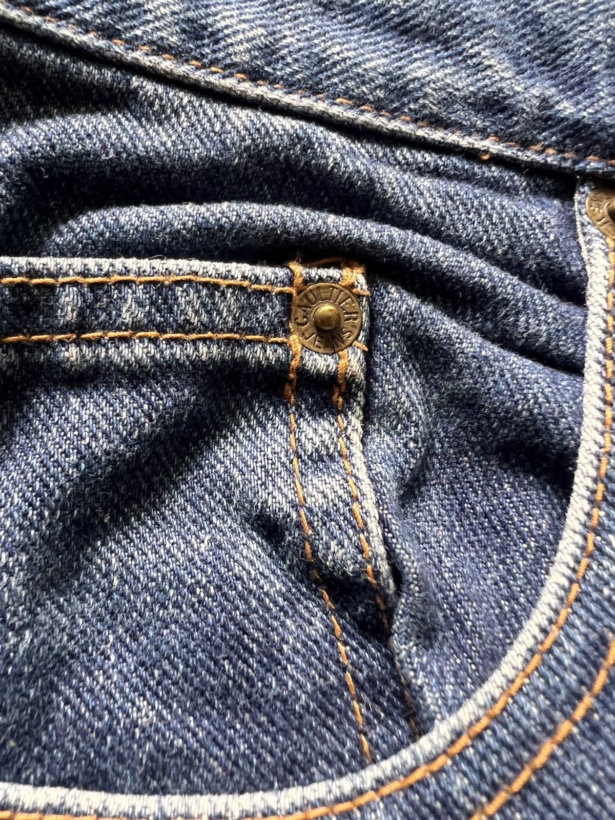 Designer × Jean Paul Gaultier Vintage JPG Gaultier Jeans Straight Wide Denim Jeans Size US 30 / EU 46 - 7 Thumbnail