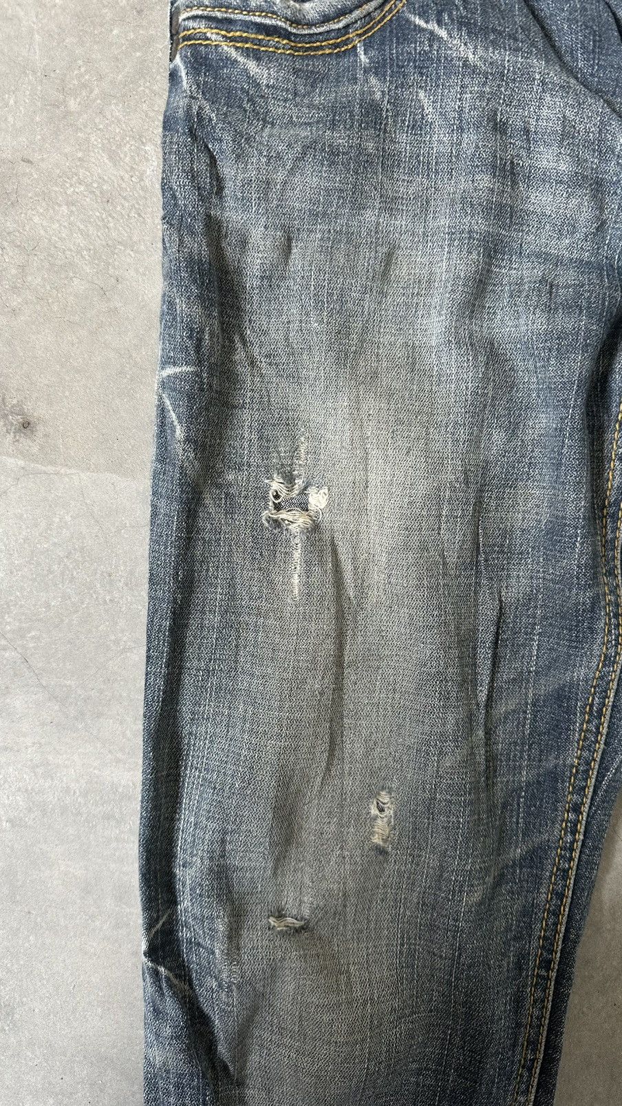 Beauty Beast VINTAGE DISTRESSED DENIM PANT AFFLICTION Size US 30 / EU 46 - 6 Thumbnail