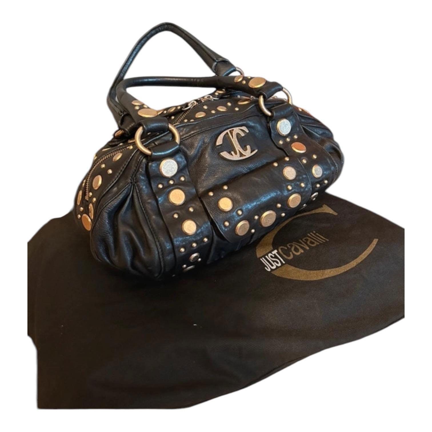 Roberto Cavalli The Cavalli Pleated Leather Shoulder Bag Size ONE SIZE - 2 Thumbnail