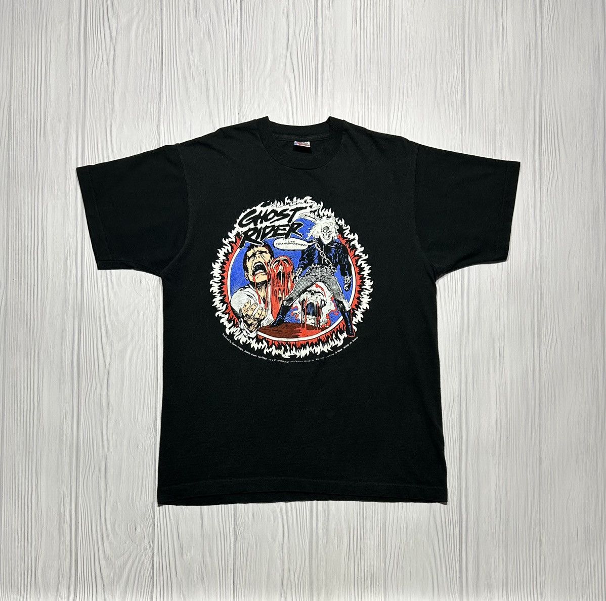 Marvel Comics RARE! 1992 Ghost Rider “I am Transformed” Marvel T-Shirt Size US L / EU 52-54 / 3 - 1 Thumbnail