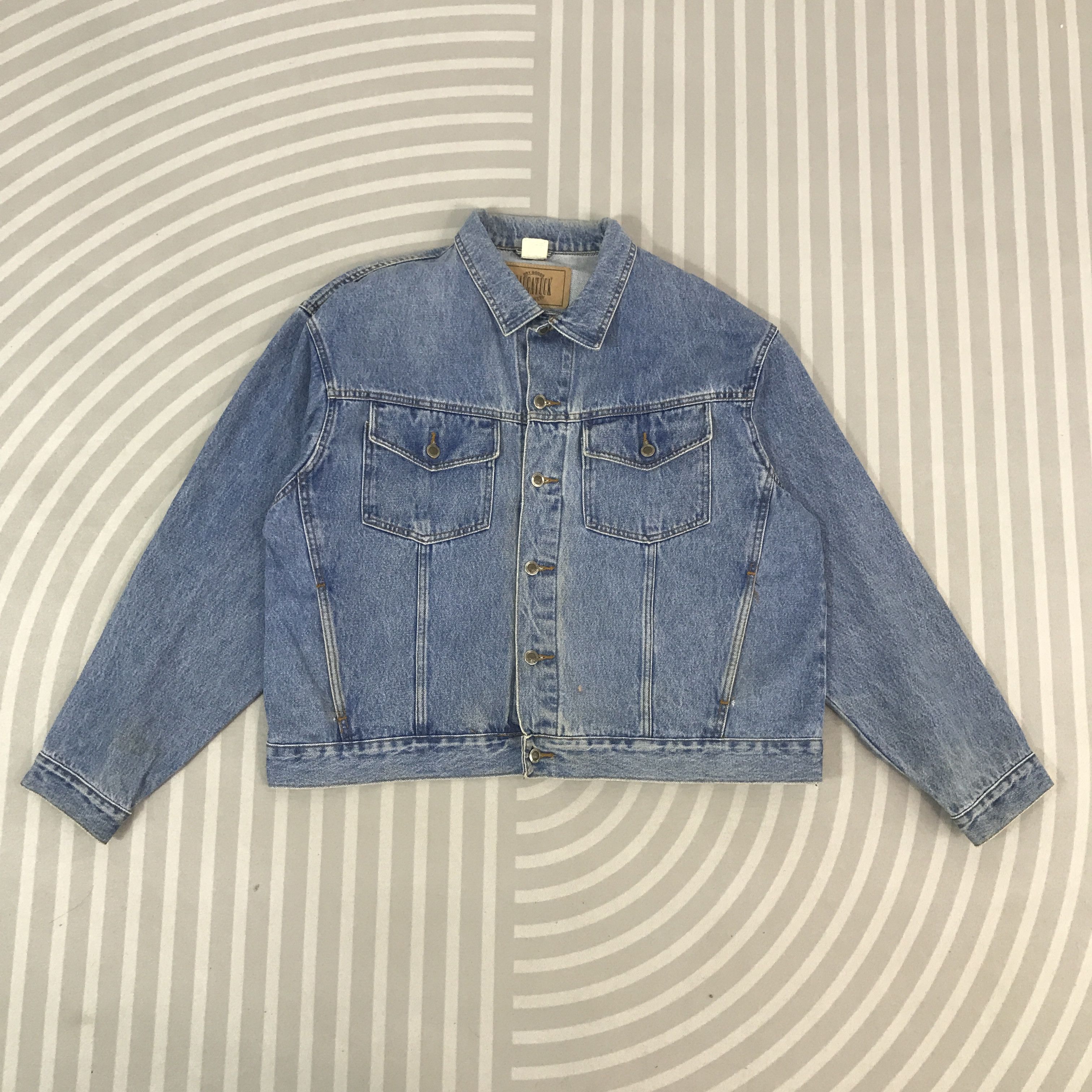 Vintage Vintage Saugatuck Denim Tracker style Jacket K67B4 Size US XL / EU 56 / 4 - 1 Thumbnail