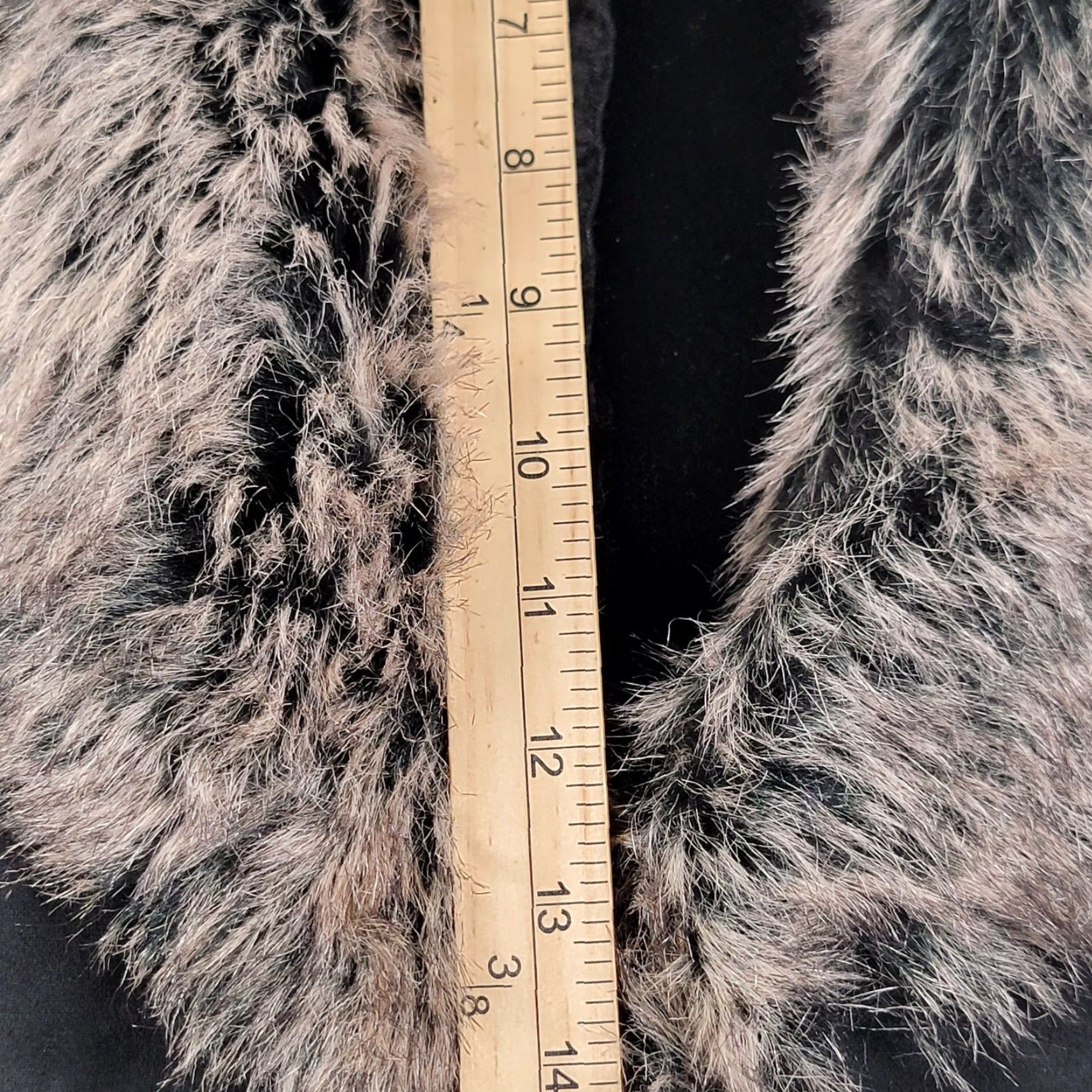 J Brand Tribal Brand Faux Fur Brown Vest Women's L With Shawl Collar Back Button Front Size L / US 10 / IT 46 - 5 Thumbnail