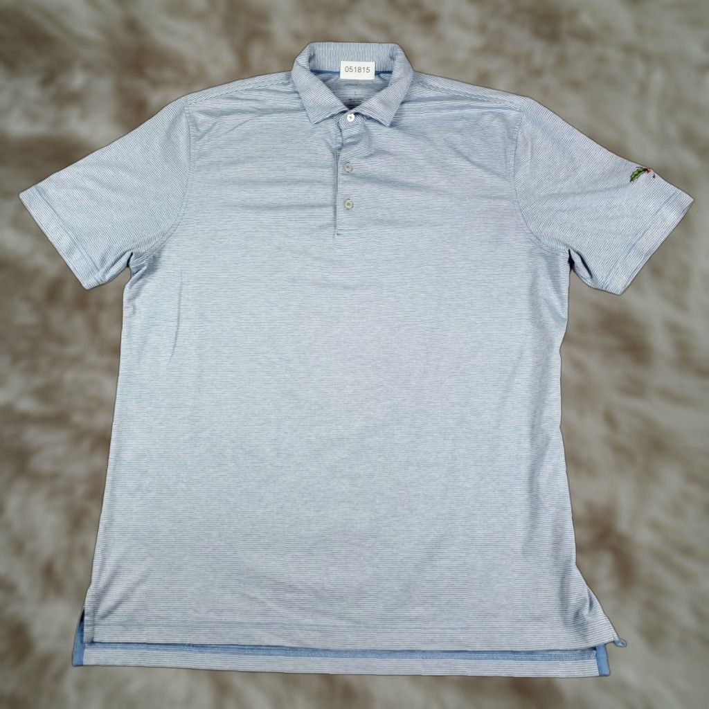 johnnie-O johnnie-O Polo Shirt Mens Size Large Blue Striped Casual Short Sleeve Size US L / EU 52-54 / 3 - 1 Thumbnail