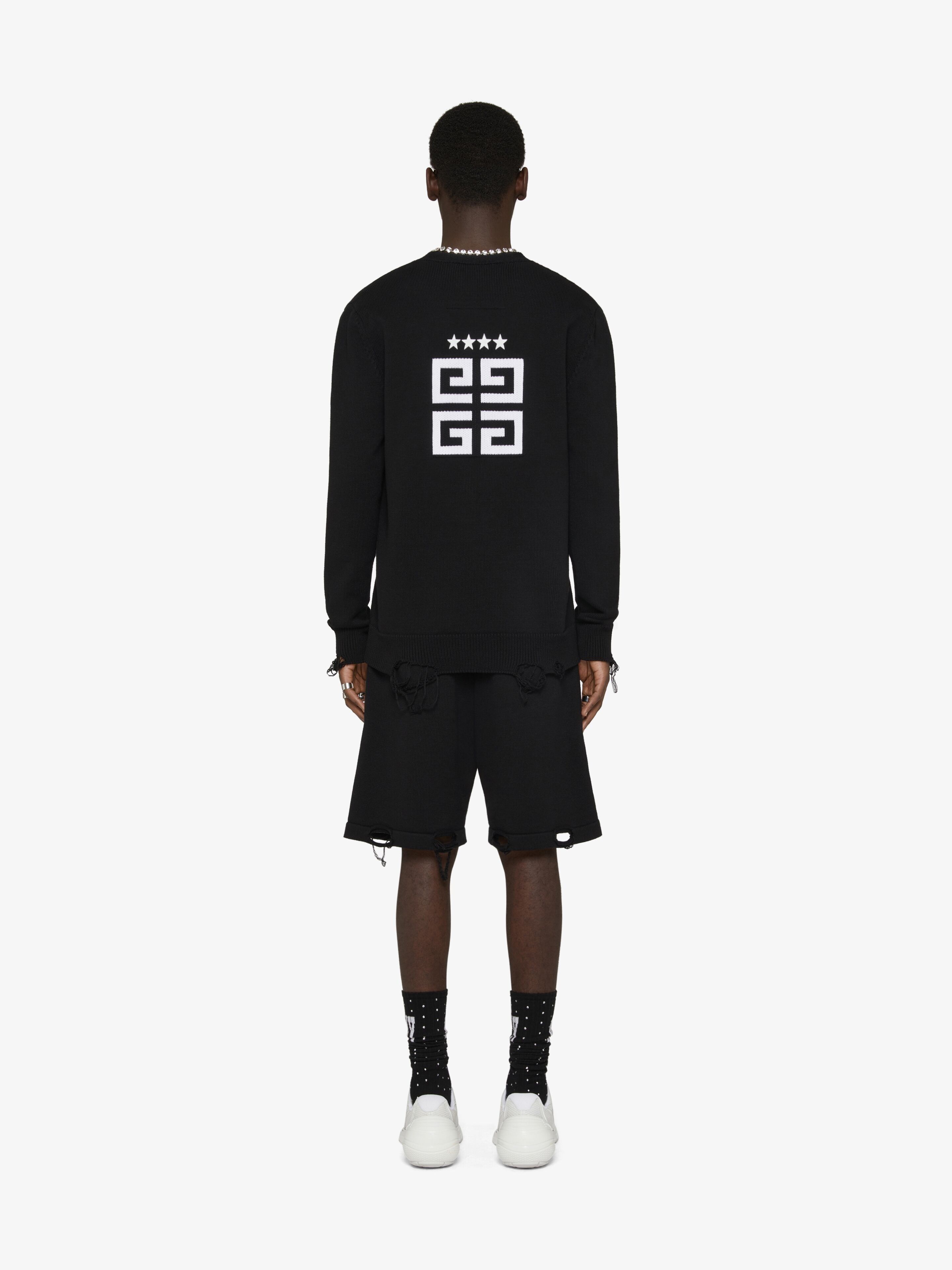 Givenchy o1mle0226 4G Stars knit Bermuda Shorts in Black Size US 32 / EU 48 - 4 Thumbnail