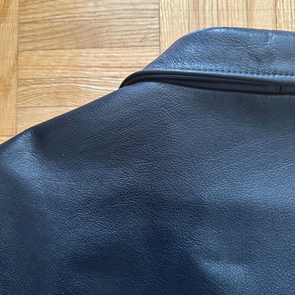 Leather Johnson Leathers San Francisco Black Leather Bomber Jacket Size US XL / EU 56 / 4 - 9 Thumbnail