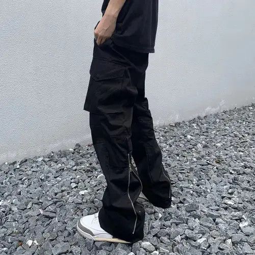 Jean Black Cargo Flared Pant Size US 34 / EU 50 - 1 Thumbnail