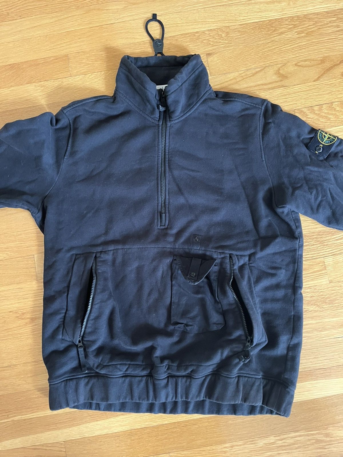 Stone Island Stone Island Toggle Quarter-zip Sweatshirt Size US XL / EU 56 / 4 - 7 Thumbnail