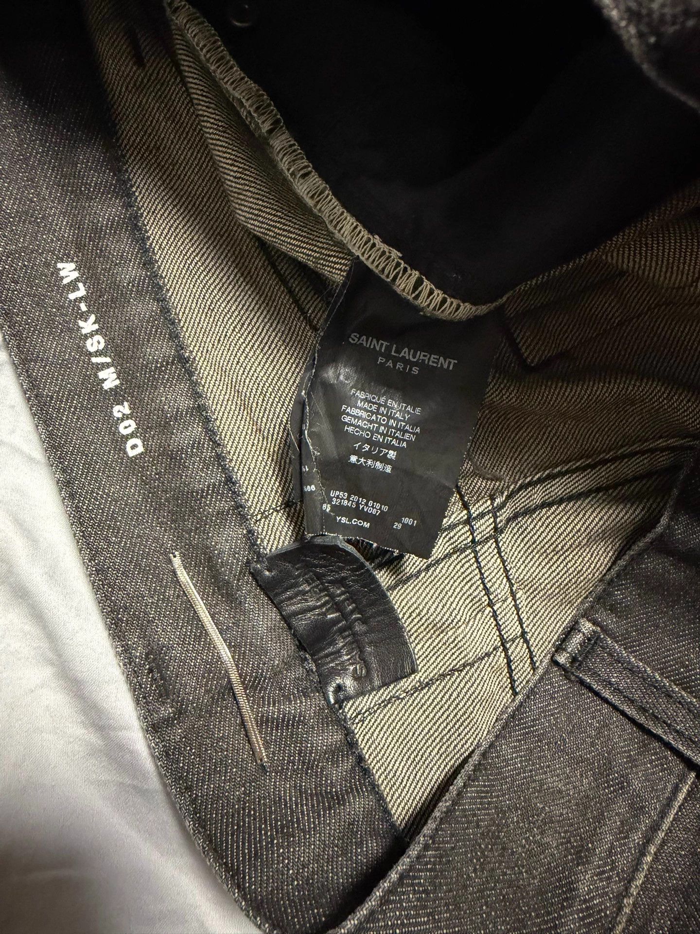 Saint Laurent Paris SLP 13AW Gray Washed Distressed Jeans Size US 29 - 3 Thumbnail