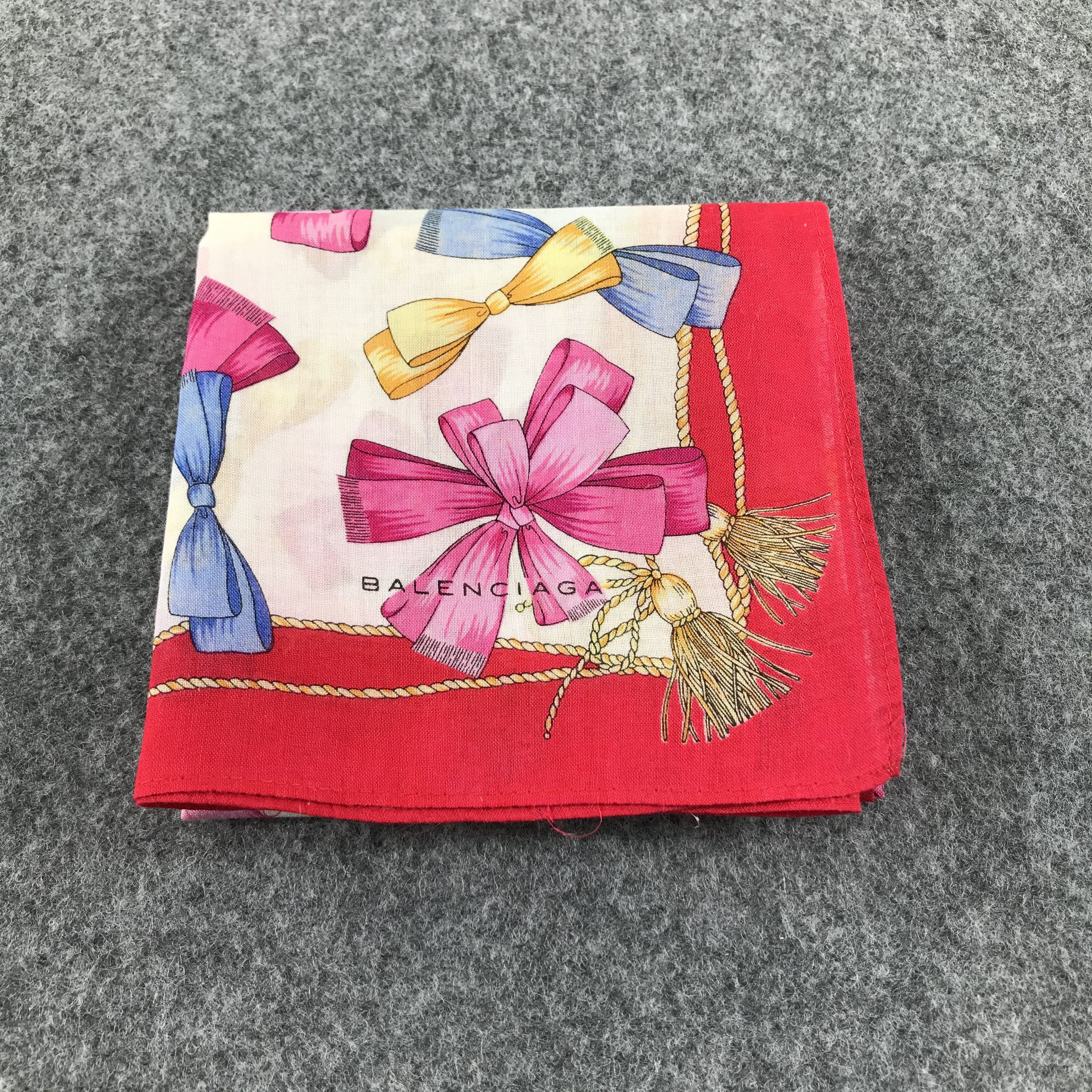 Vintage Balenciaga Ribbons Handkerchief Neckerchief Bandana H364 Size ONE SIZE - 5 Thumbnail