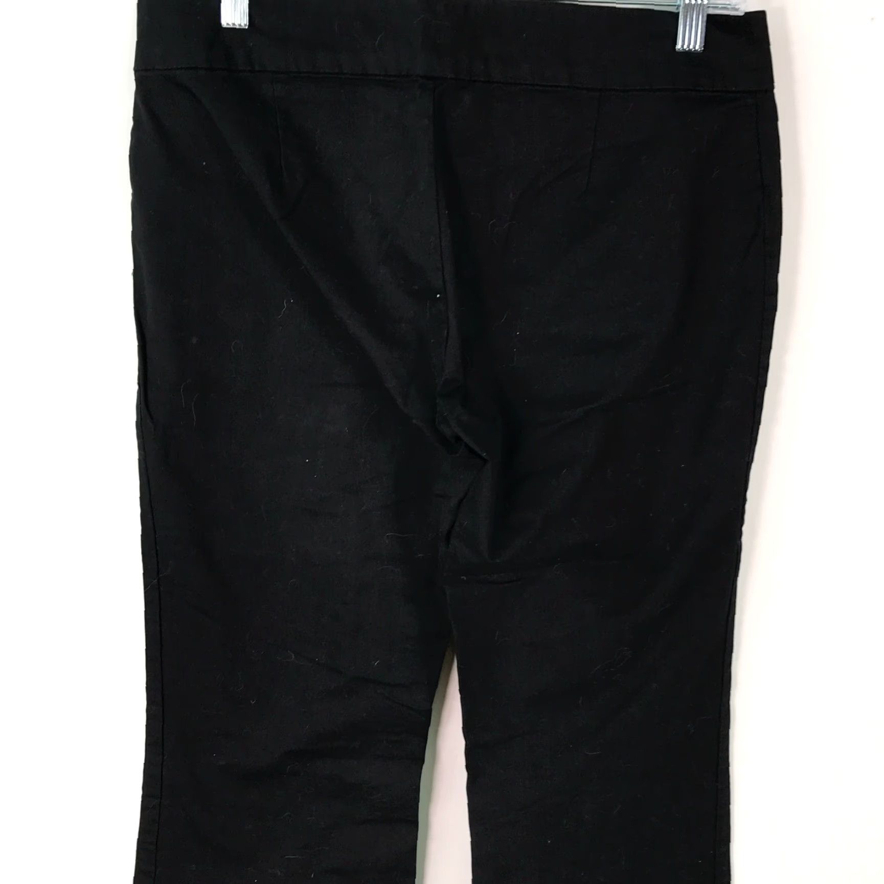 Vintage JLO By Jennifer Lopez Womens Flat Front Casual Black Trouser Dress Pants Size 7 Size 28" / US 6 / IT 42 - 4 Thumbnail