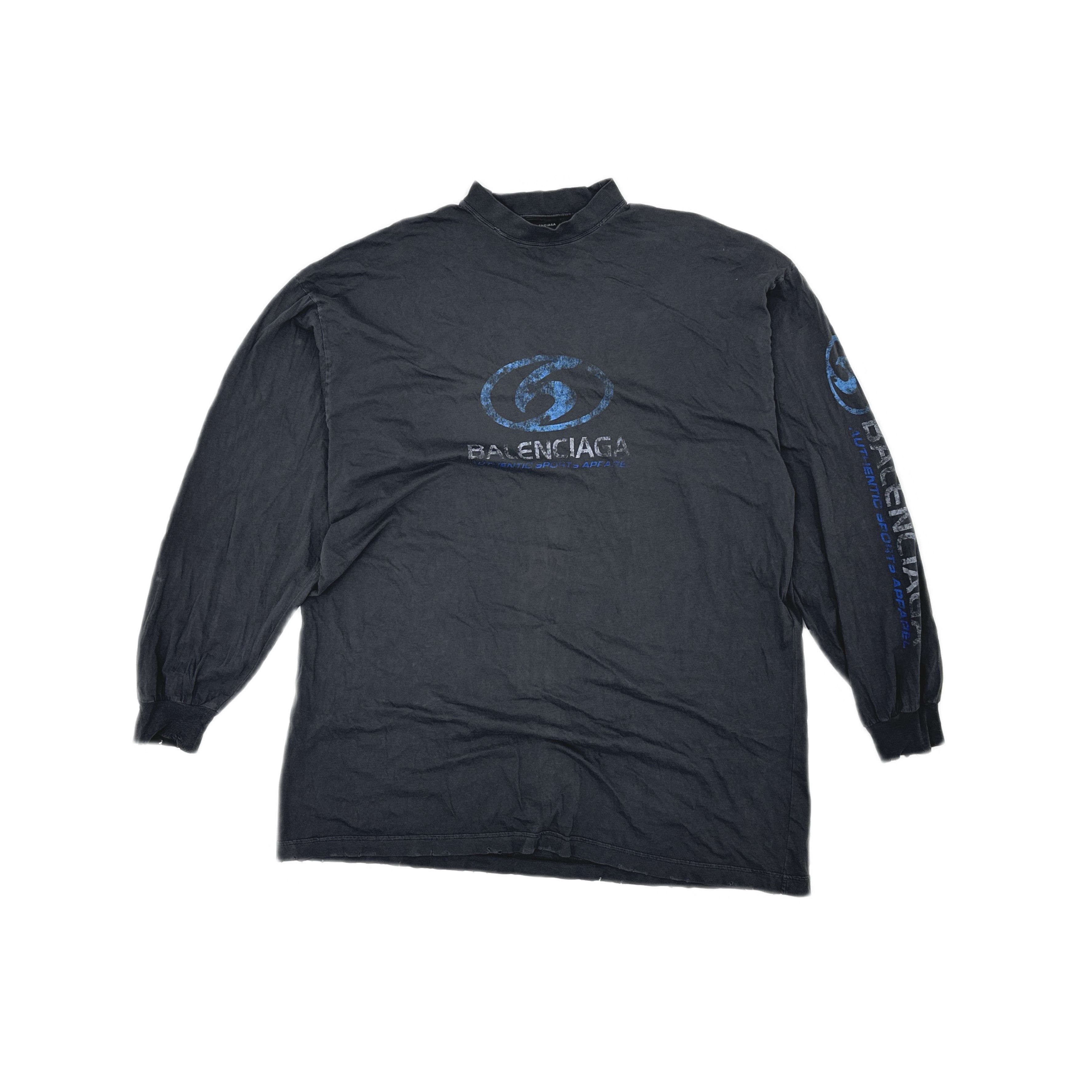 Balenciaga Balenciaga Logo Graphic Long Sleeve T-Shirt Size S Size US S / EU 44-46 / 1 - 1 Thumbnail