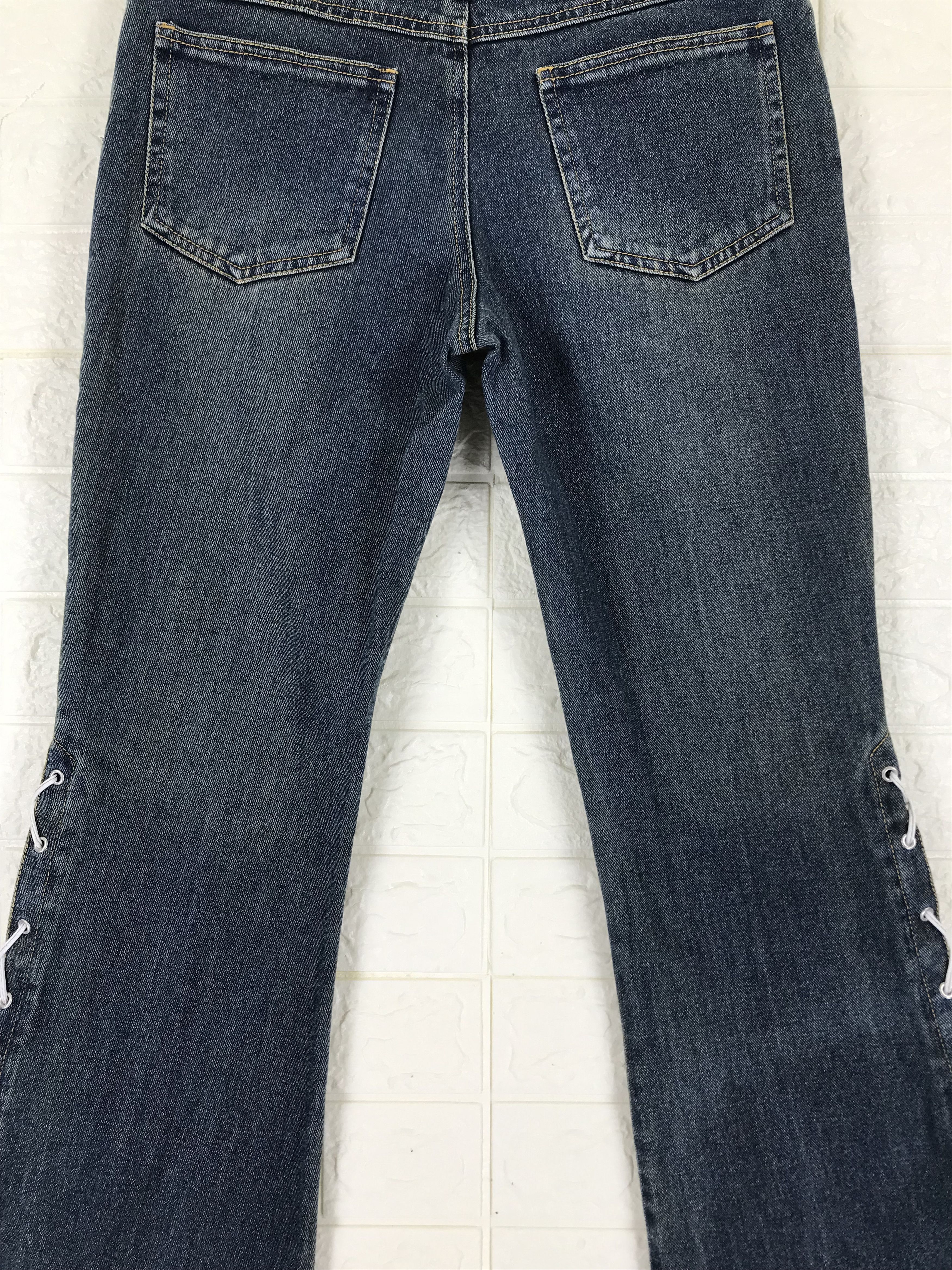 Japanese Brand Vintage Goa Lace-Up Flare Jeans Size US 29 - 7 Thumbnail