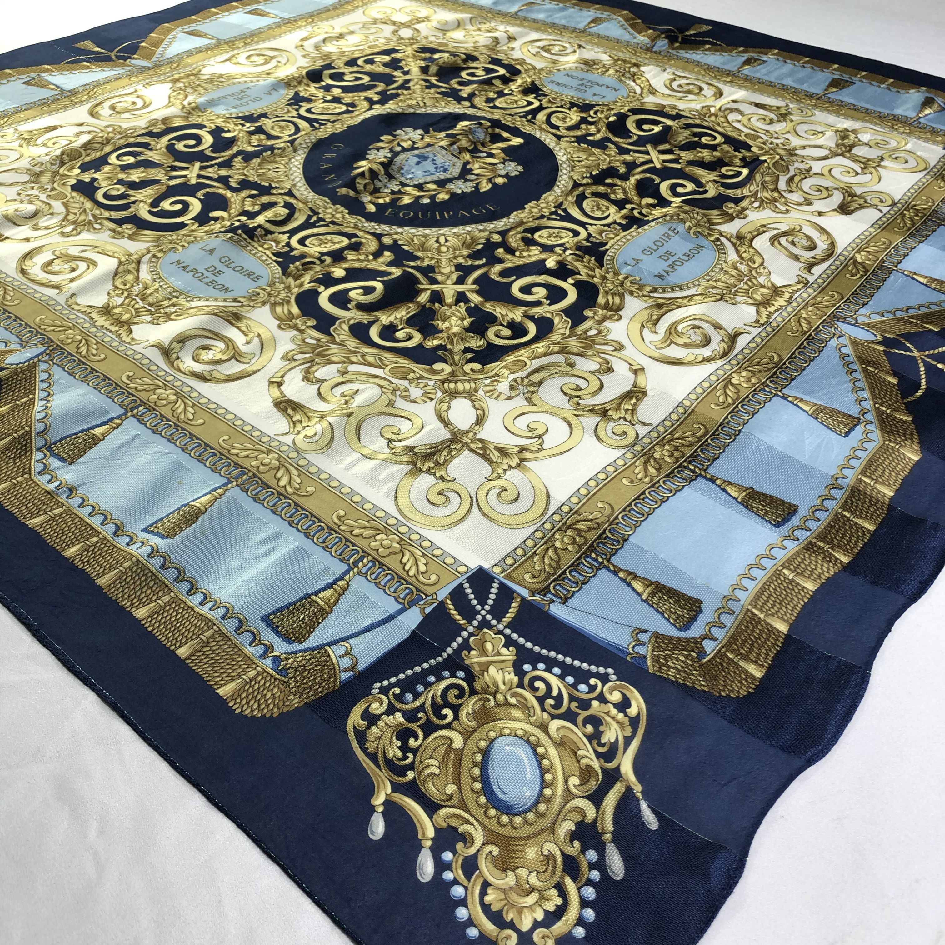 Vintage Vintage La Gloire De Napoleon Silk Scarf Size ONE SIZE - 4 Thumbnail