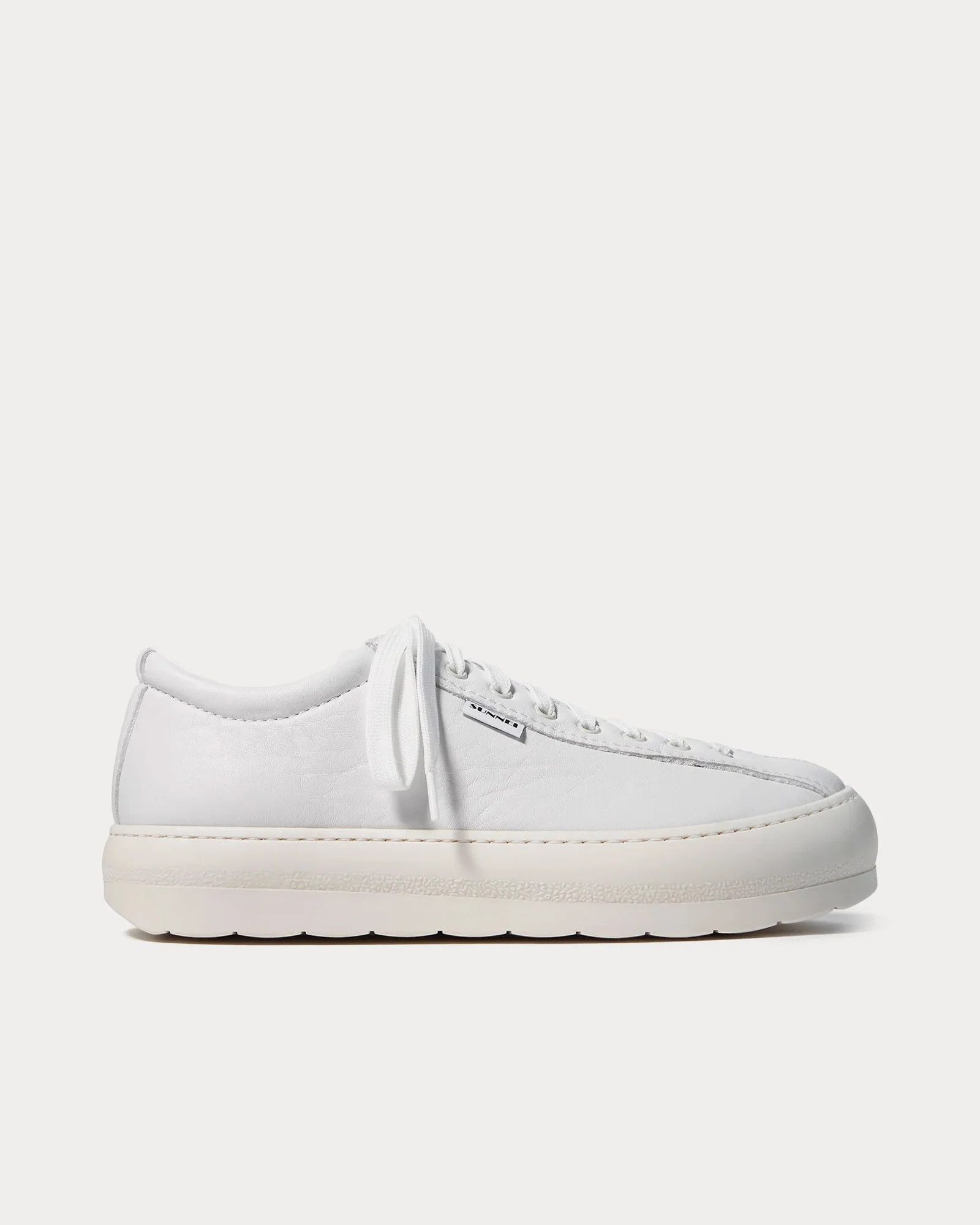 o1mle1025 Unisex Dreamy Leather Bowling Shoes in Off White