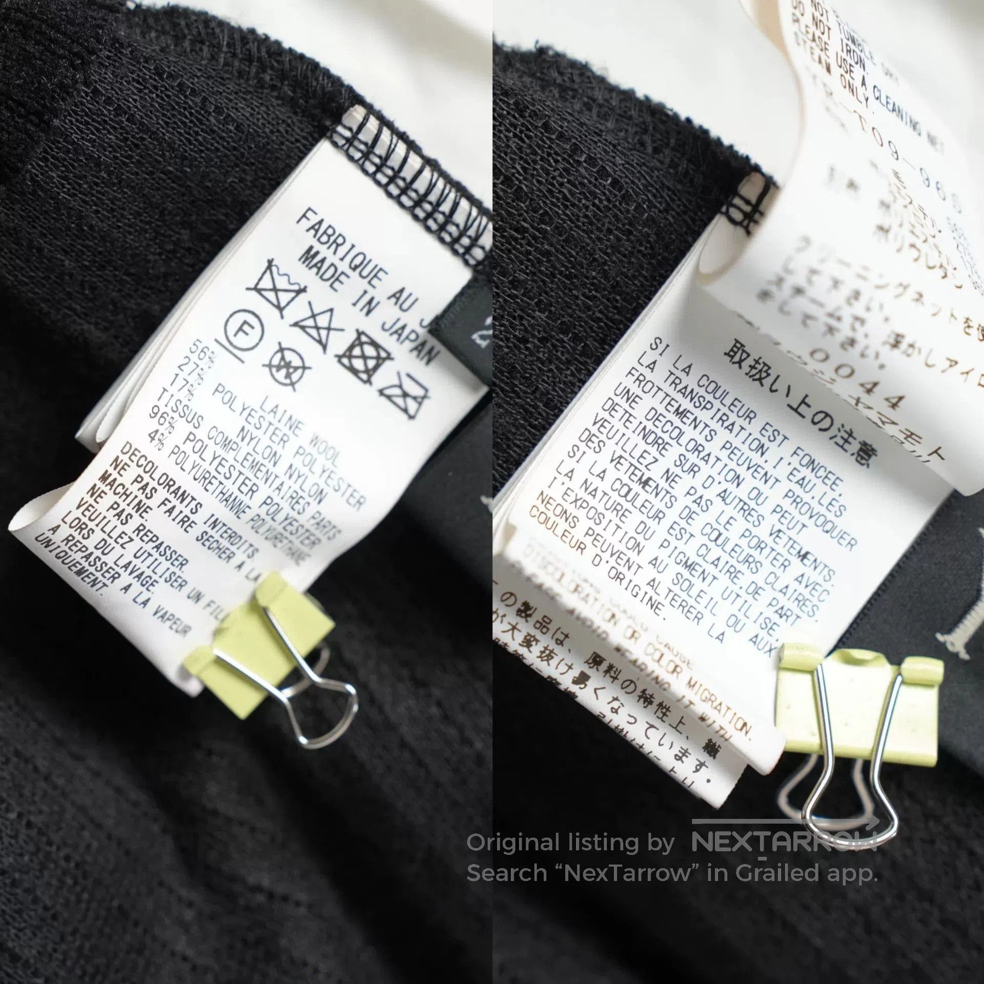 Y's Yohji Yamamoto Black Mixed Material Jacket. Size M / US 6-8 / IT 42-44 - 8 Thumbnail