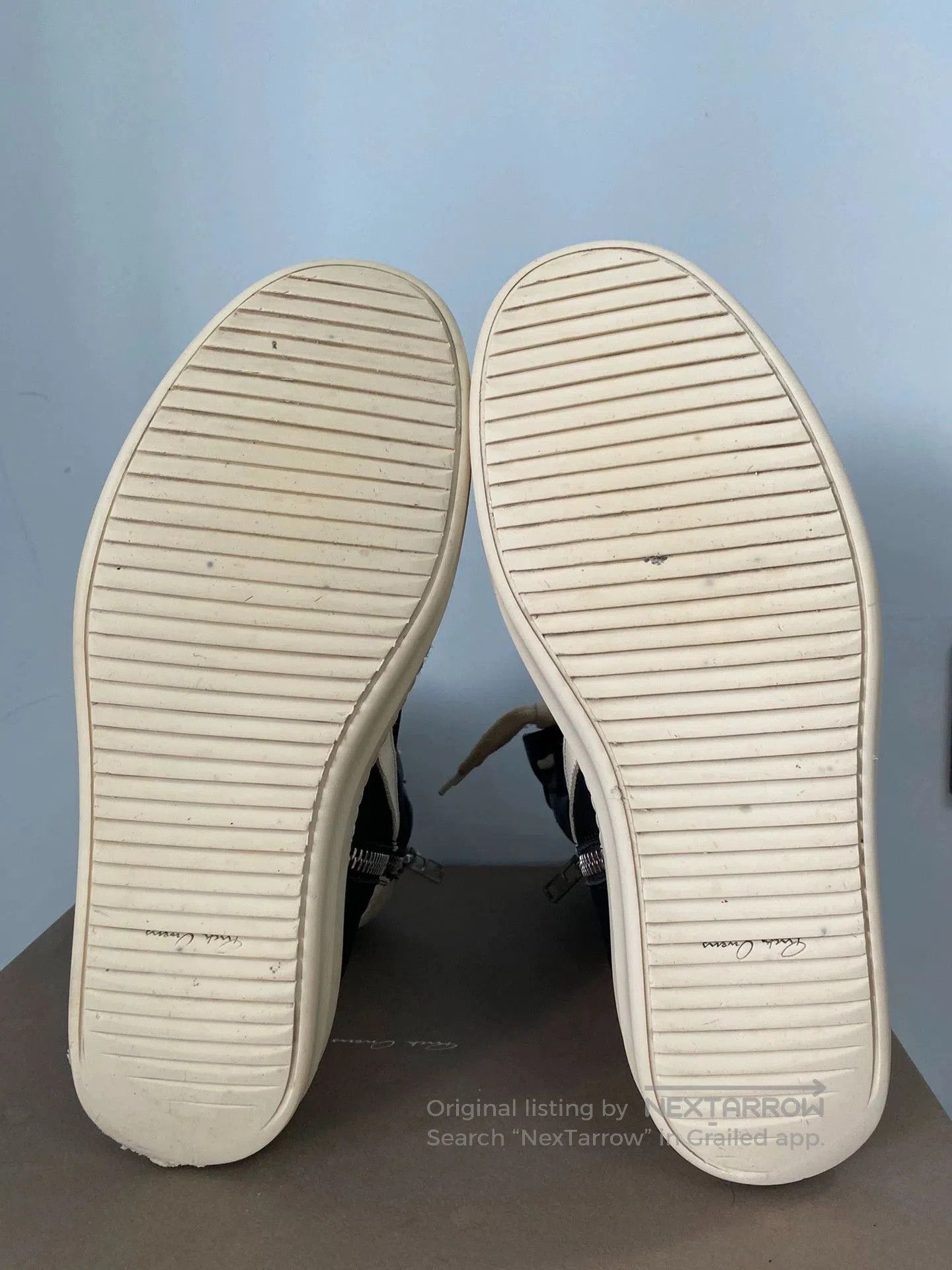 Rick Owens rick owens black leather high-top sneakers. Size US 10 / EU 43 - 5 Thumbnail