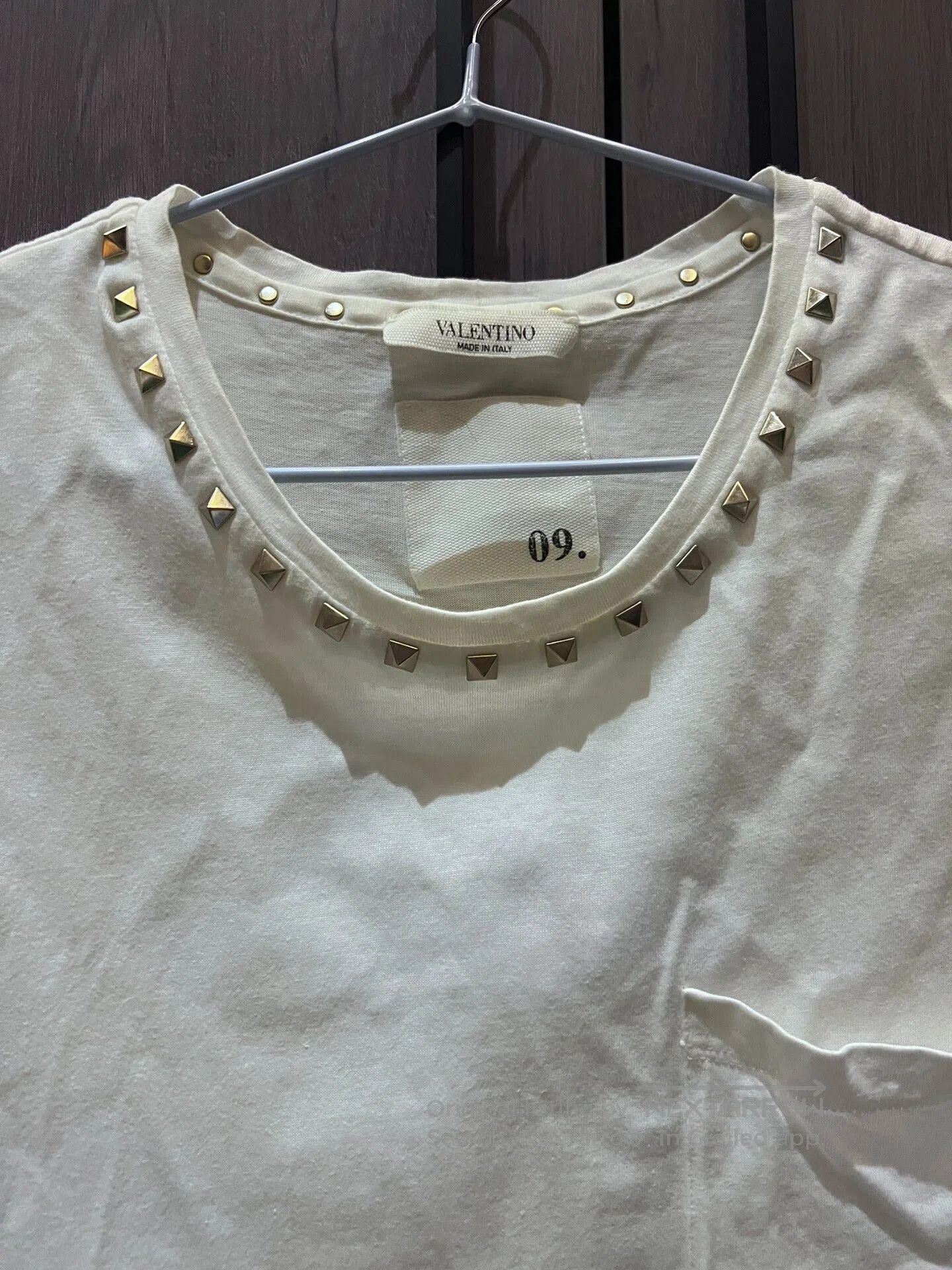 Valentino Valentino Men's White Studded T-Shirt. Size US XXL / EU 58 / 5 - 2 Thumbnail
